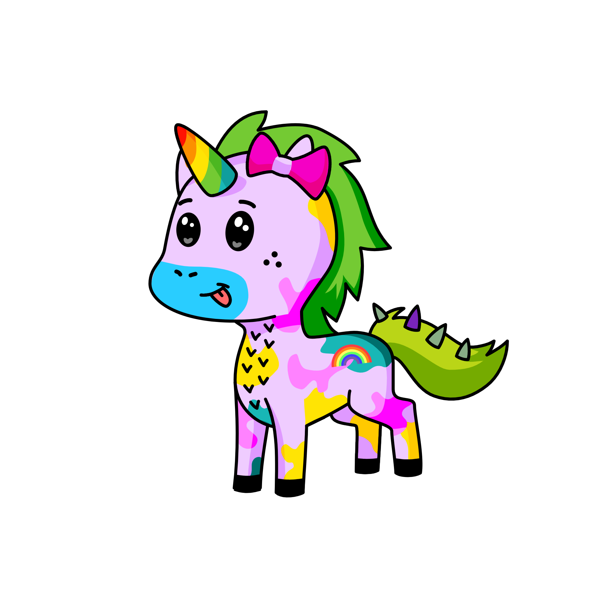 The unicorn who got covered in paint, the unicorn