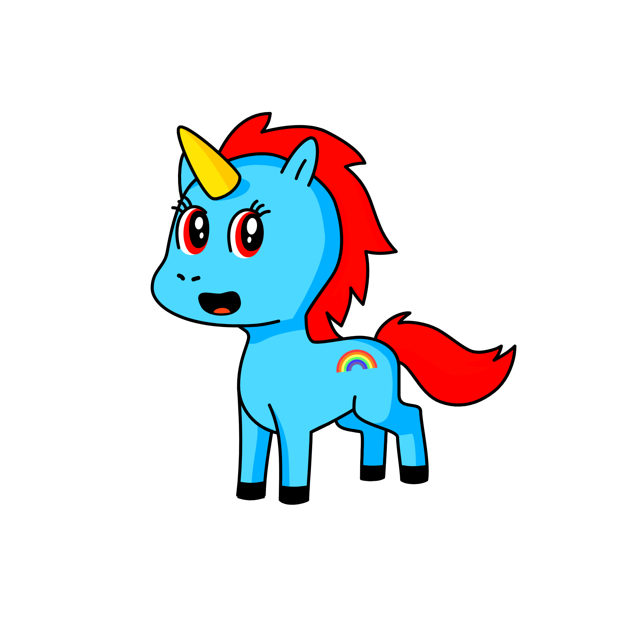rainbow dash!, the unicorn