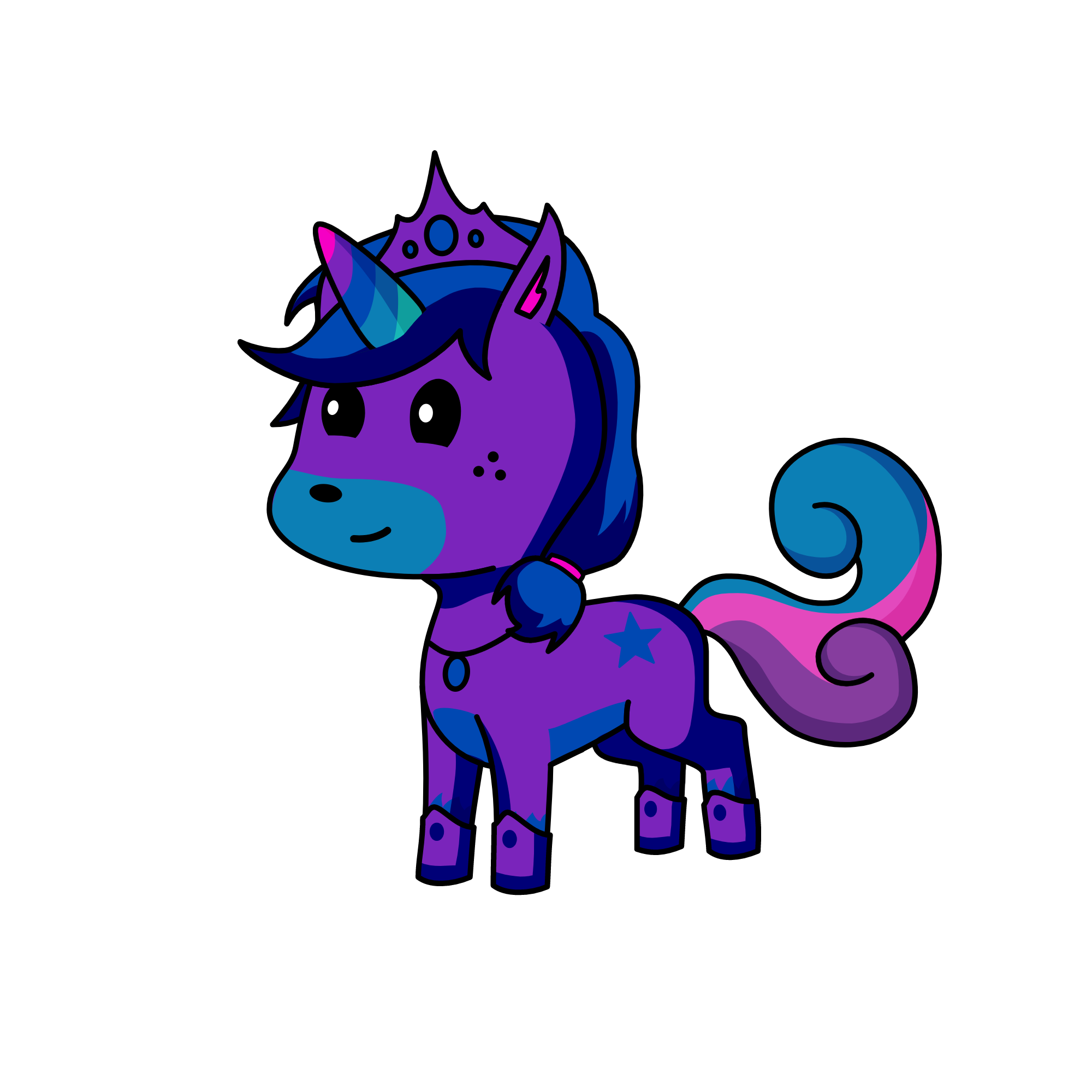 Indigo, the unicorn