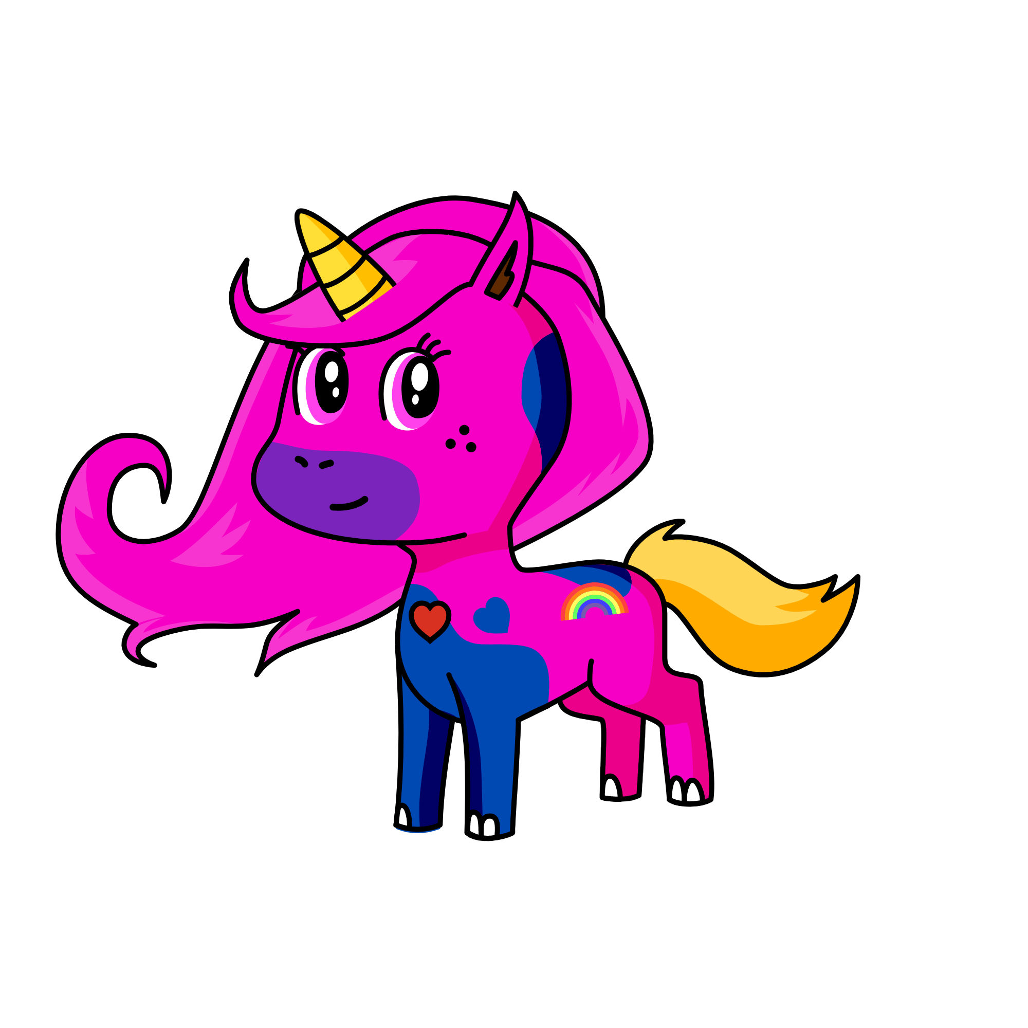 Heart girl, the unicorn