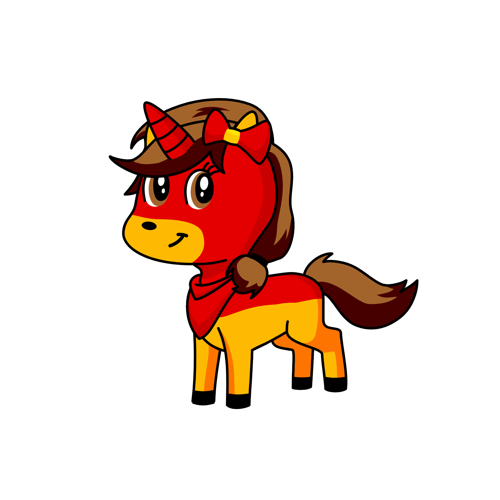 Red Riding Hood Jr, the unicorn