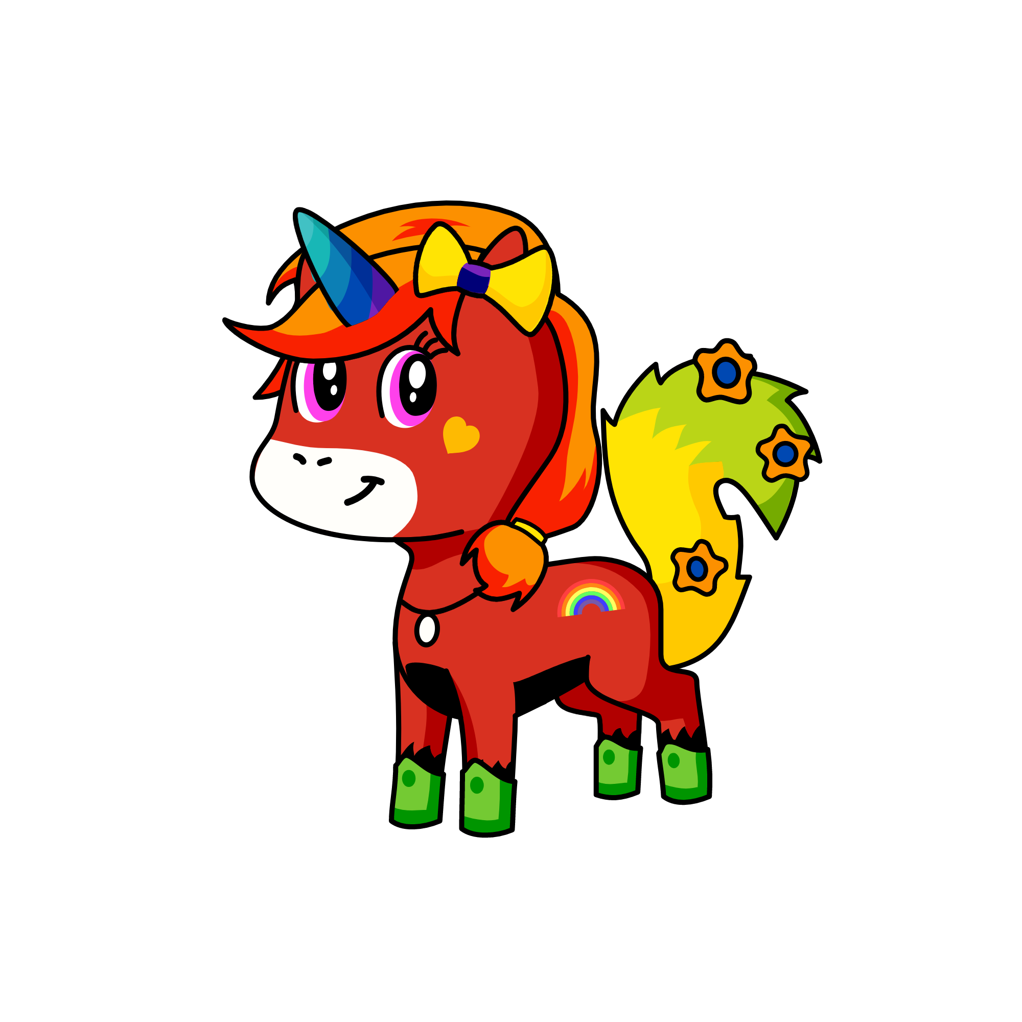 Rainbow, the unicorn