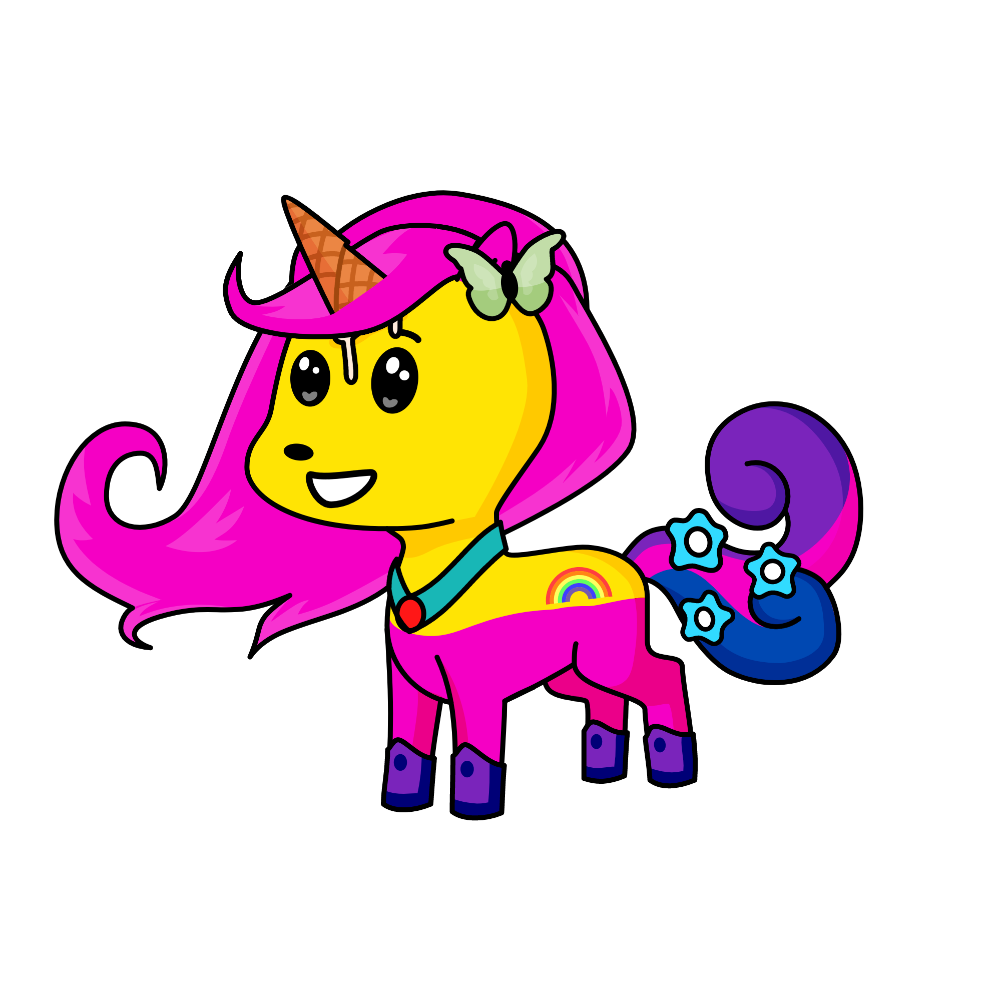 I'm happy, the unicorn