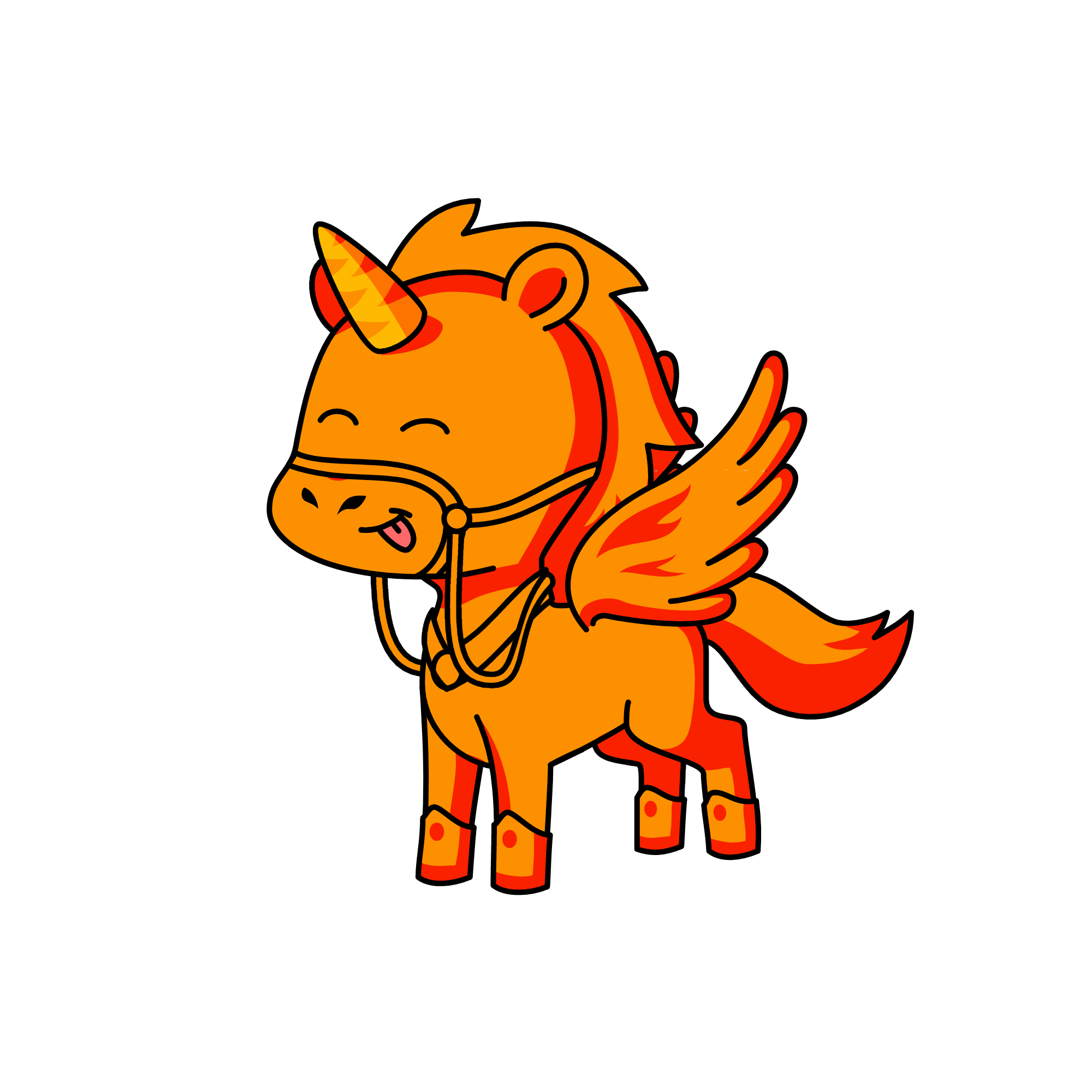 Orange, the unicorn