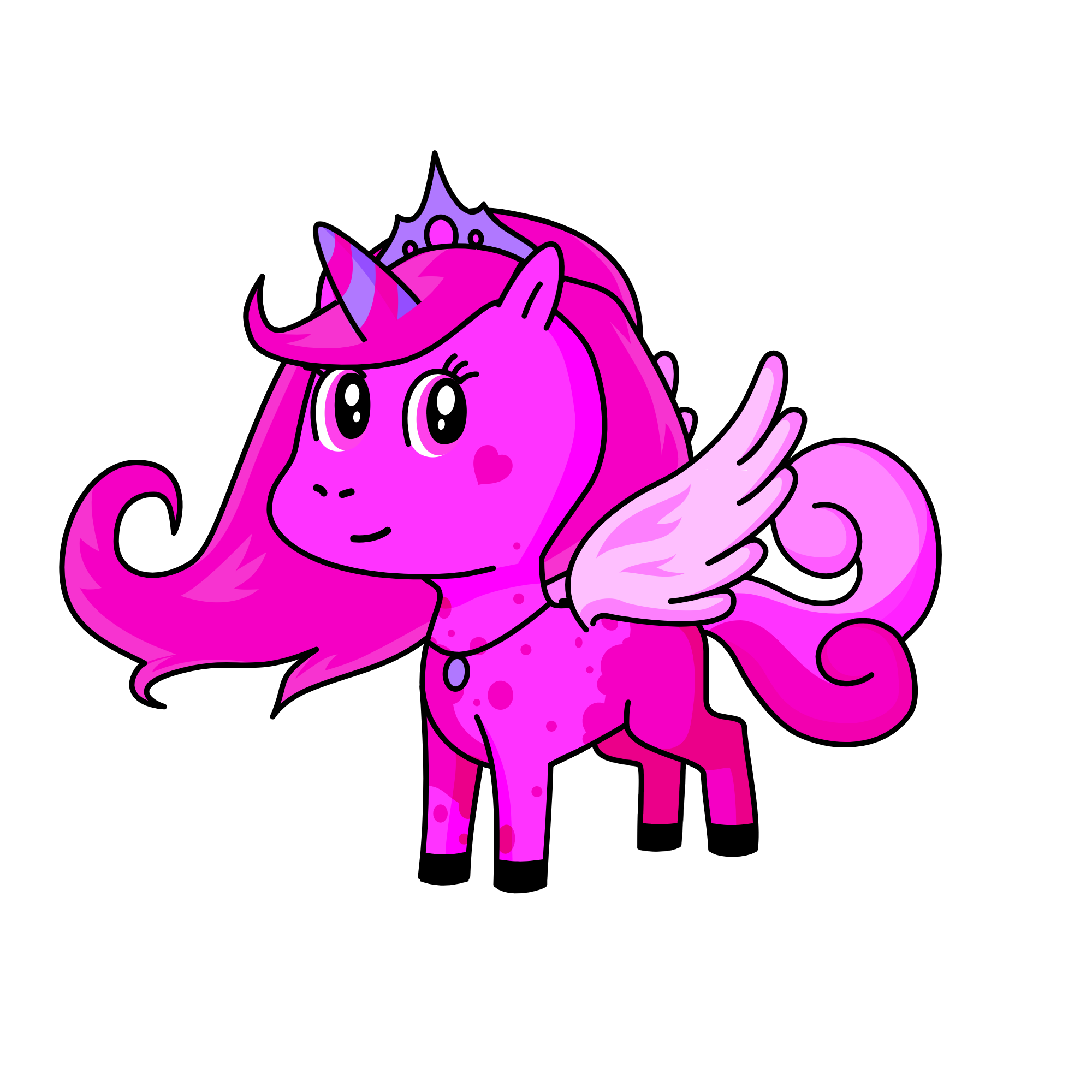 Pink, the unicorn