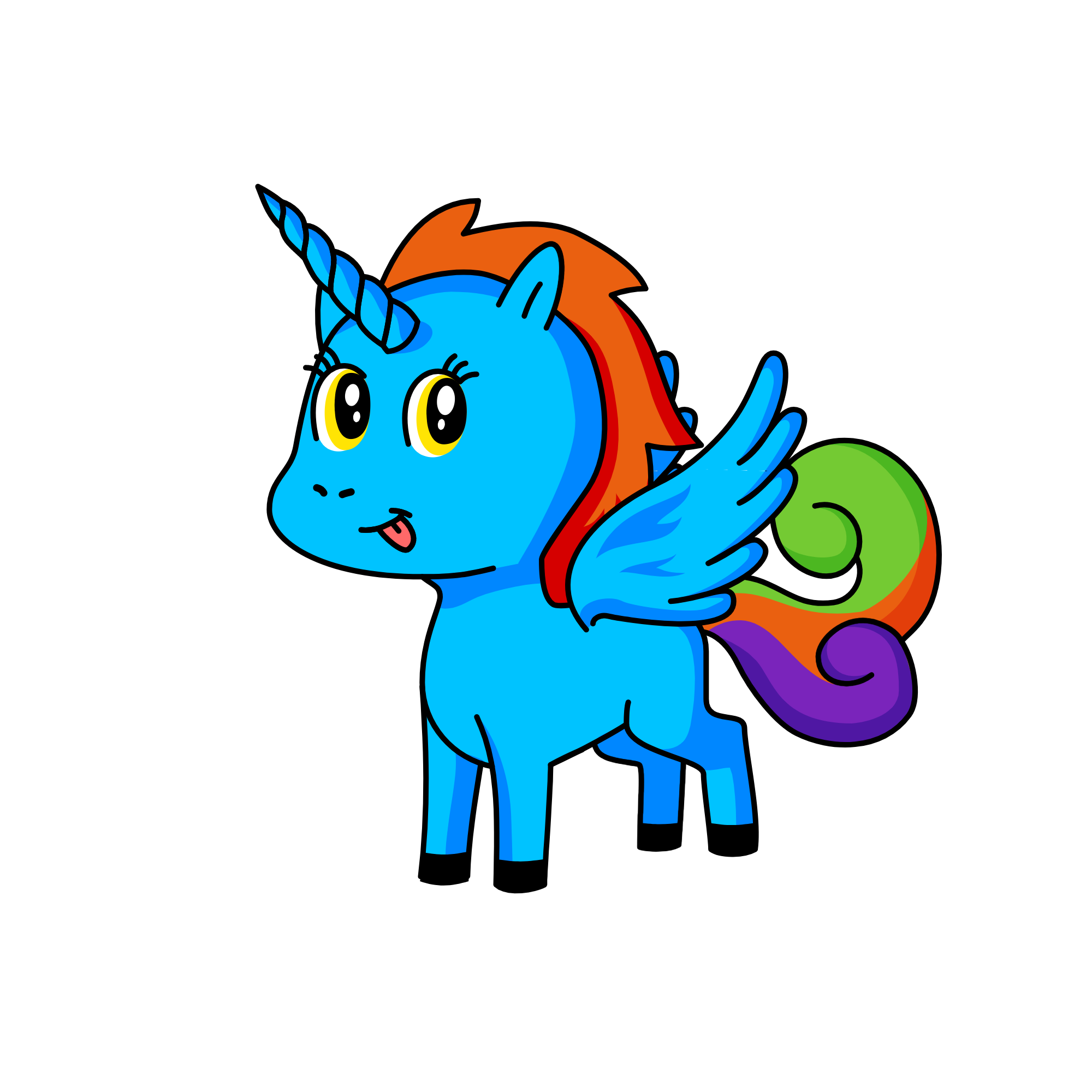 Rainbow Dash, the unicorn