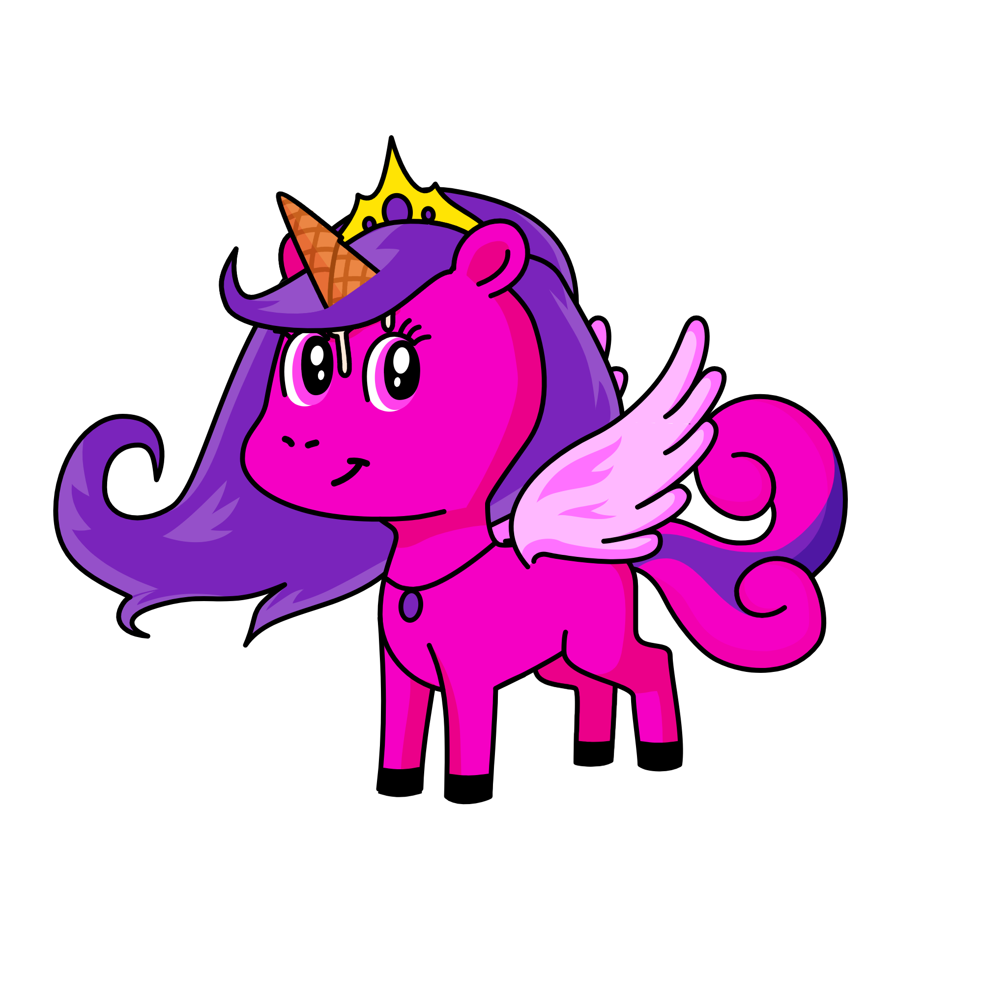 Hey I got the ice cream horn by choseing the random unicorn the random unicorn is the rainbow one, the unicorn