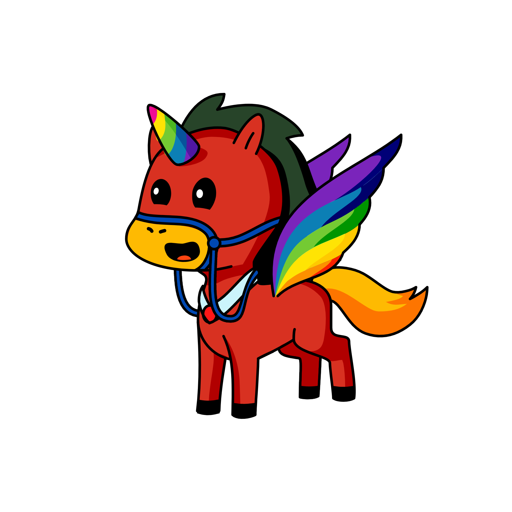 Rainbow, the unicorn