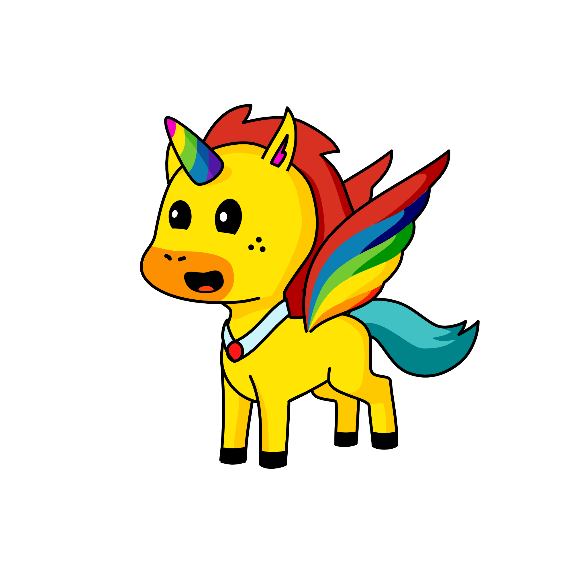 Rainbow, the unicorn