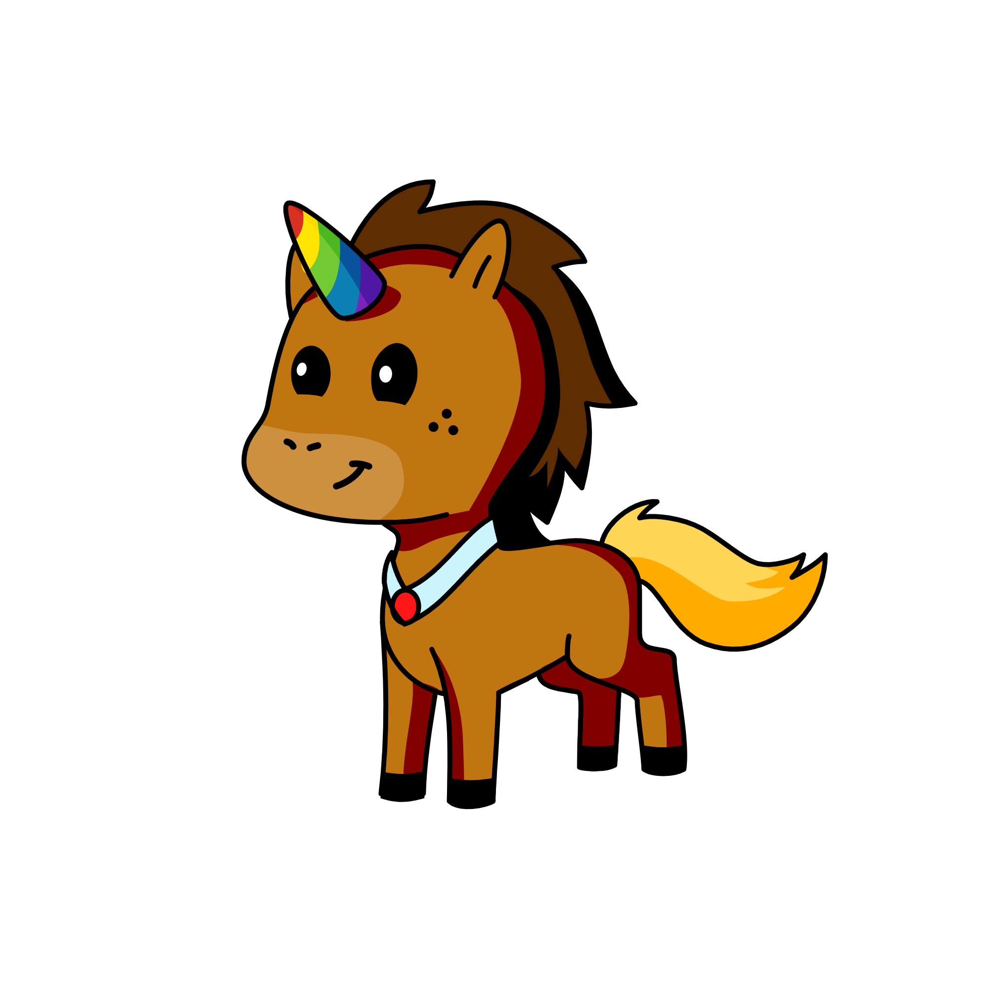 Rainbow, the unicorn