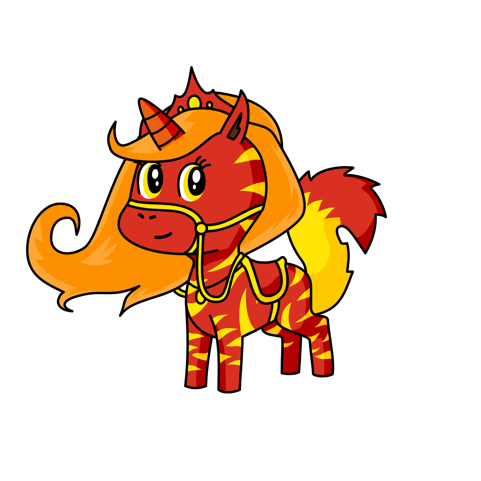 Princess fire, the unicorn