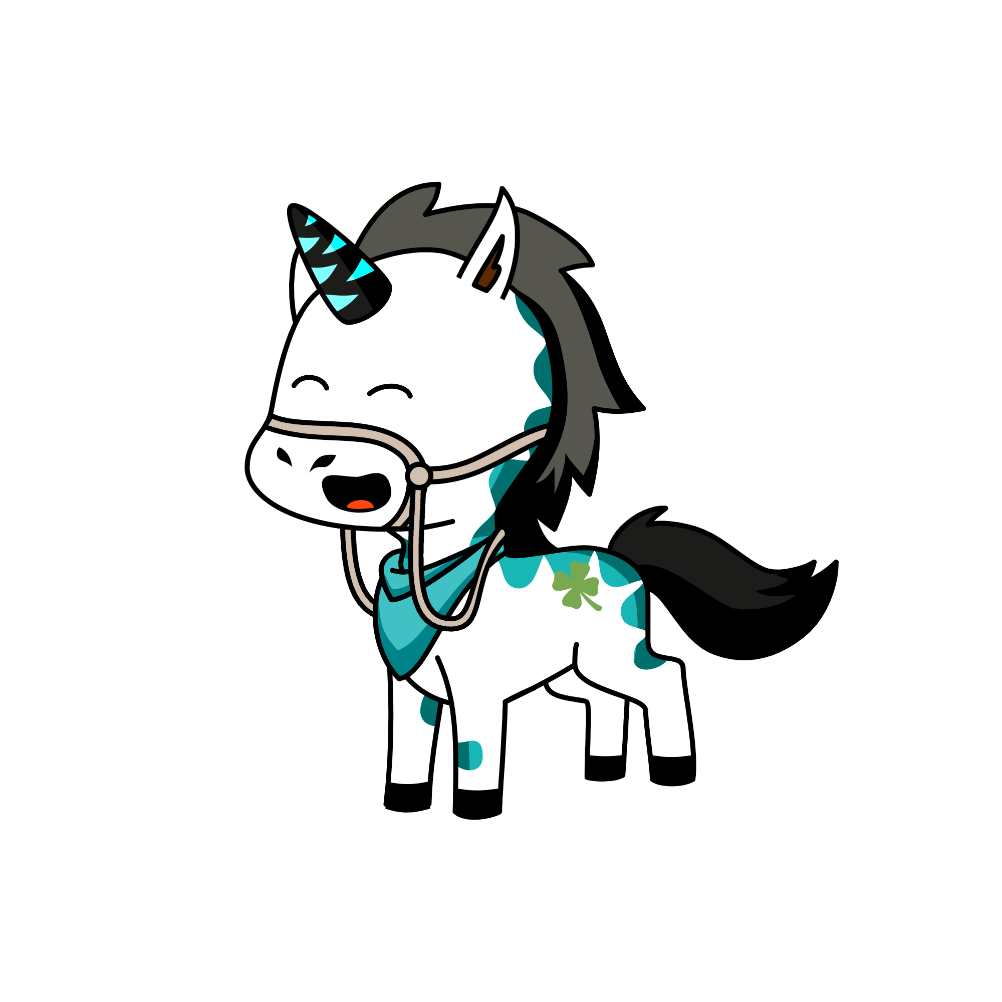 Bluezy, the unicorn