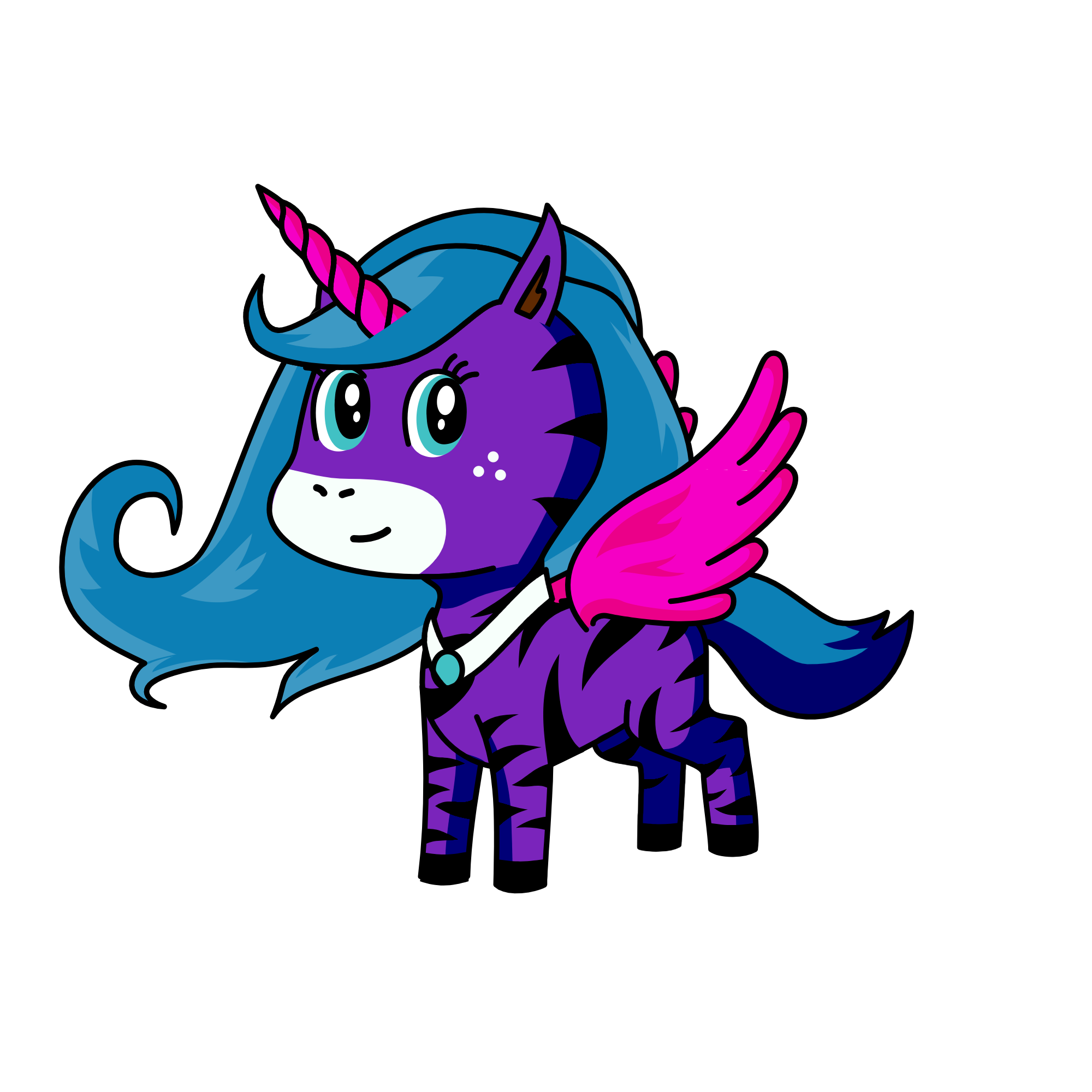 Violet, the unicorn