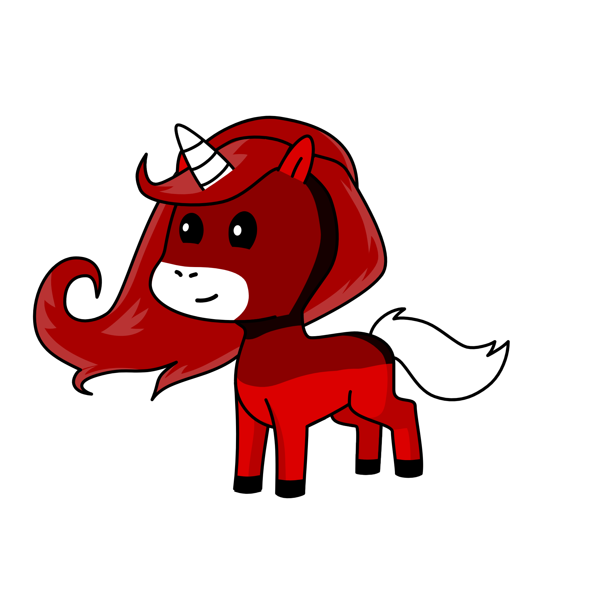 red, the unicorn