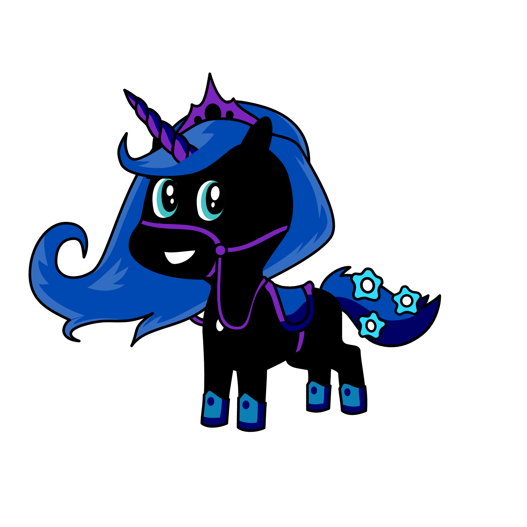 Qeen blueberry, the unicorn