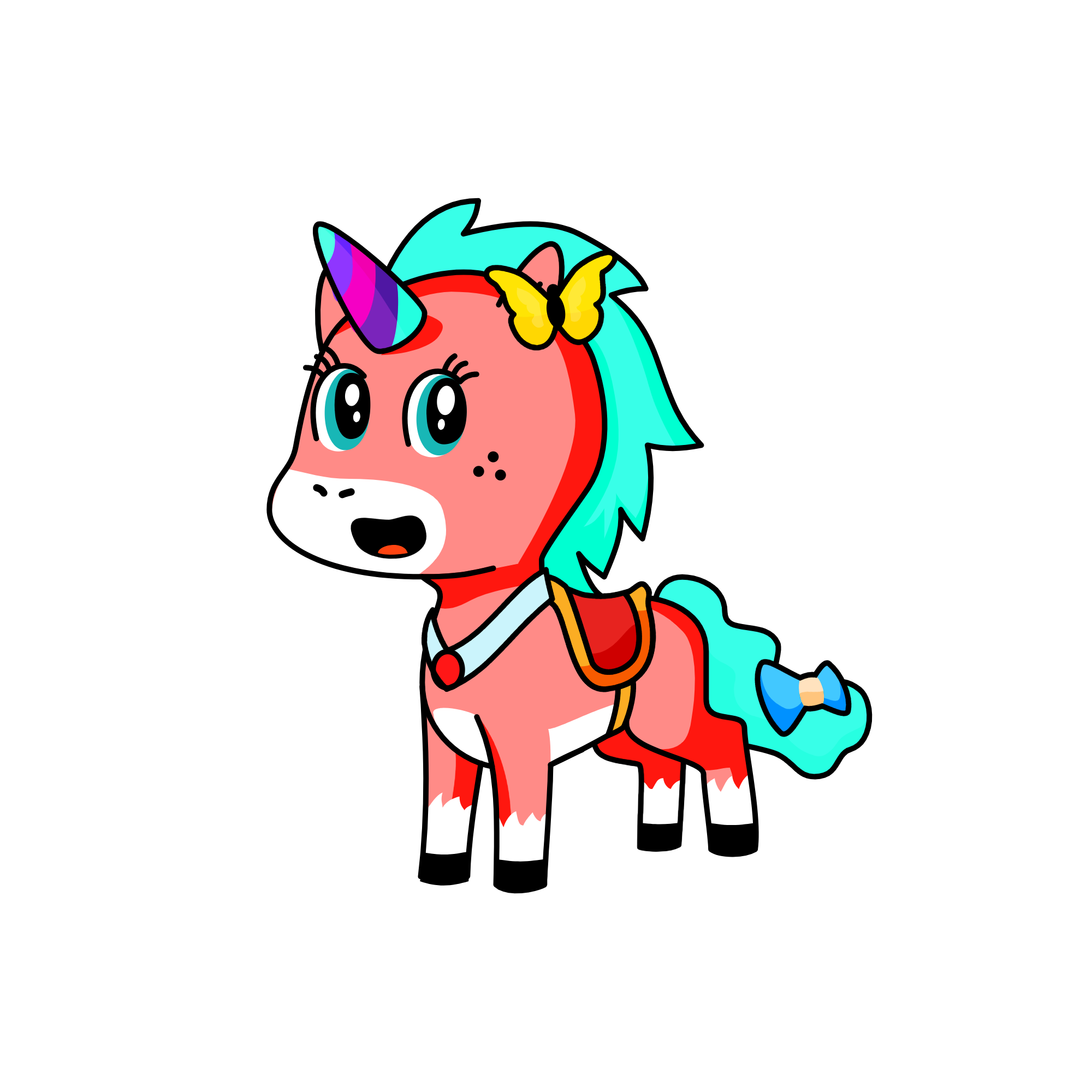 Saddle up!, the unicorn