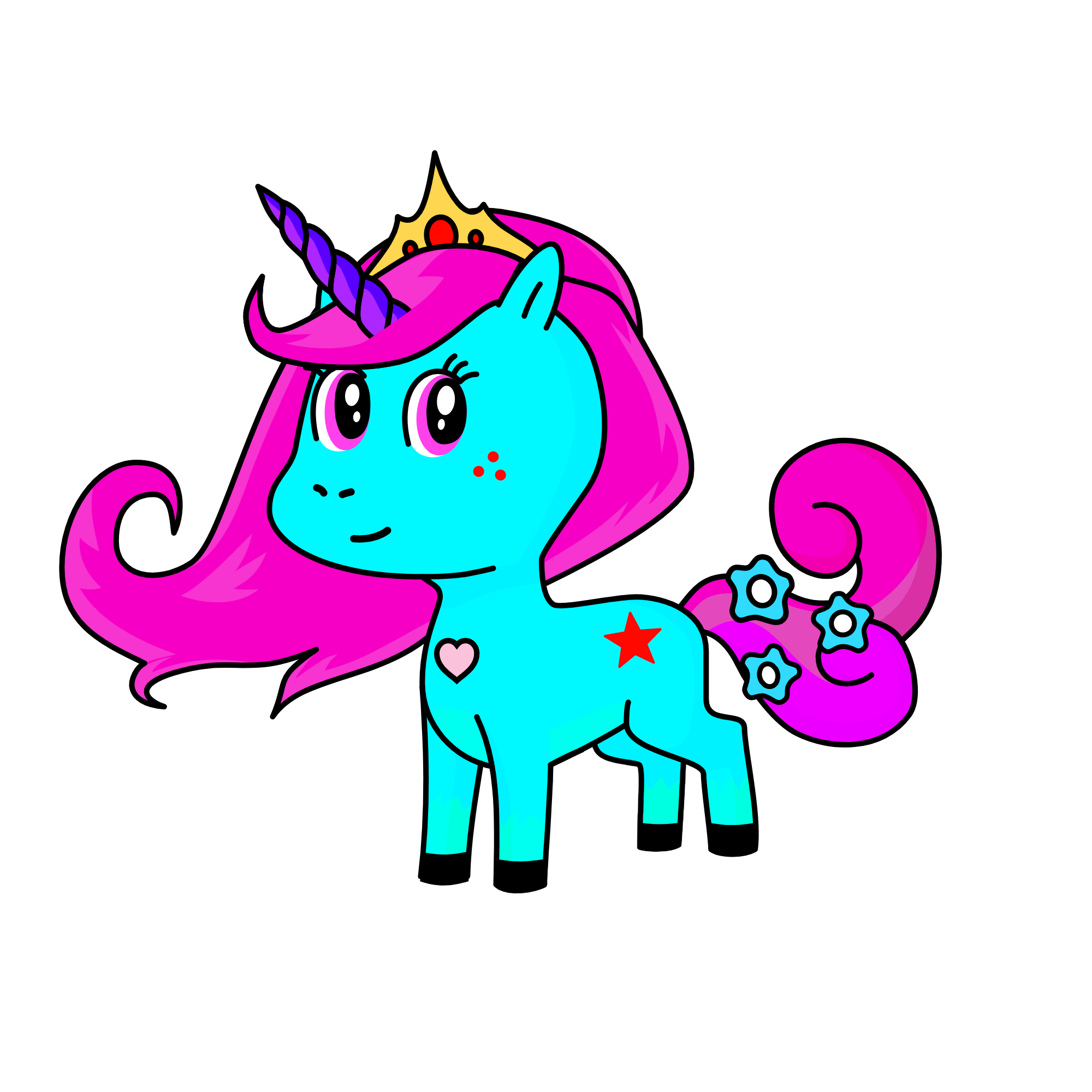 Queen Hermione, the unicorn