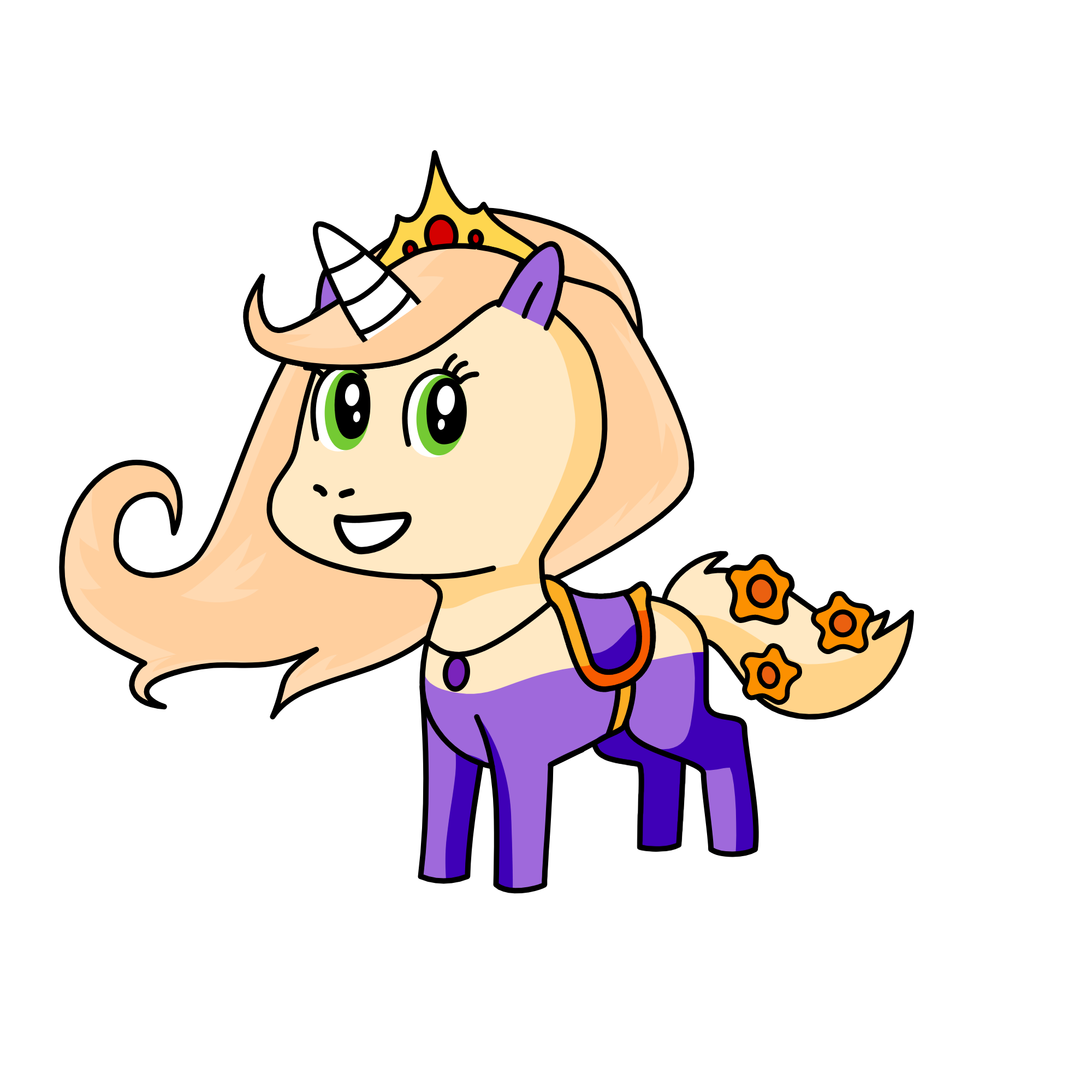 Rapunzel, the unicorn