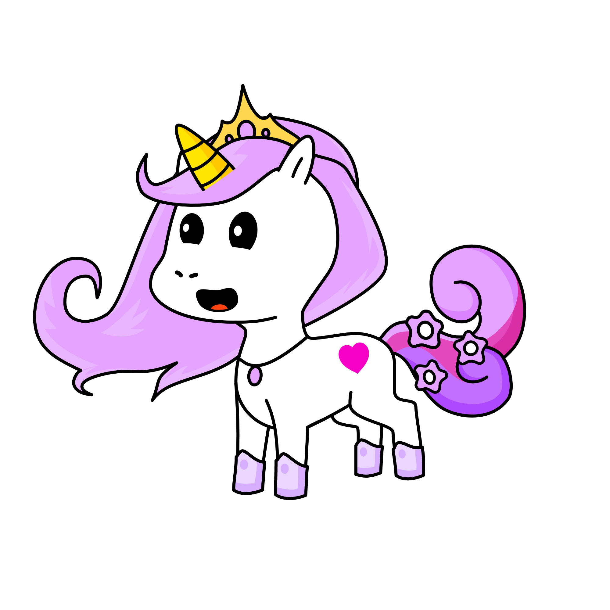 Queen of Hearts, the unicorn
