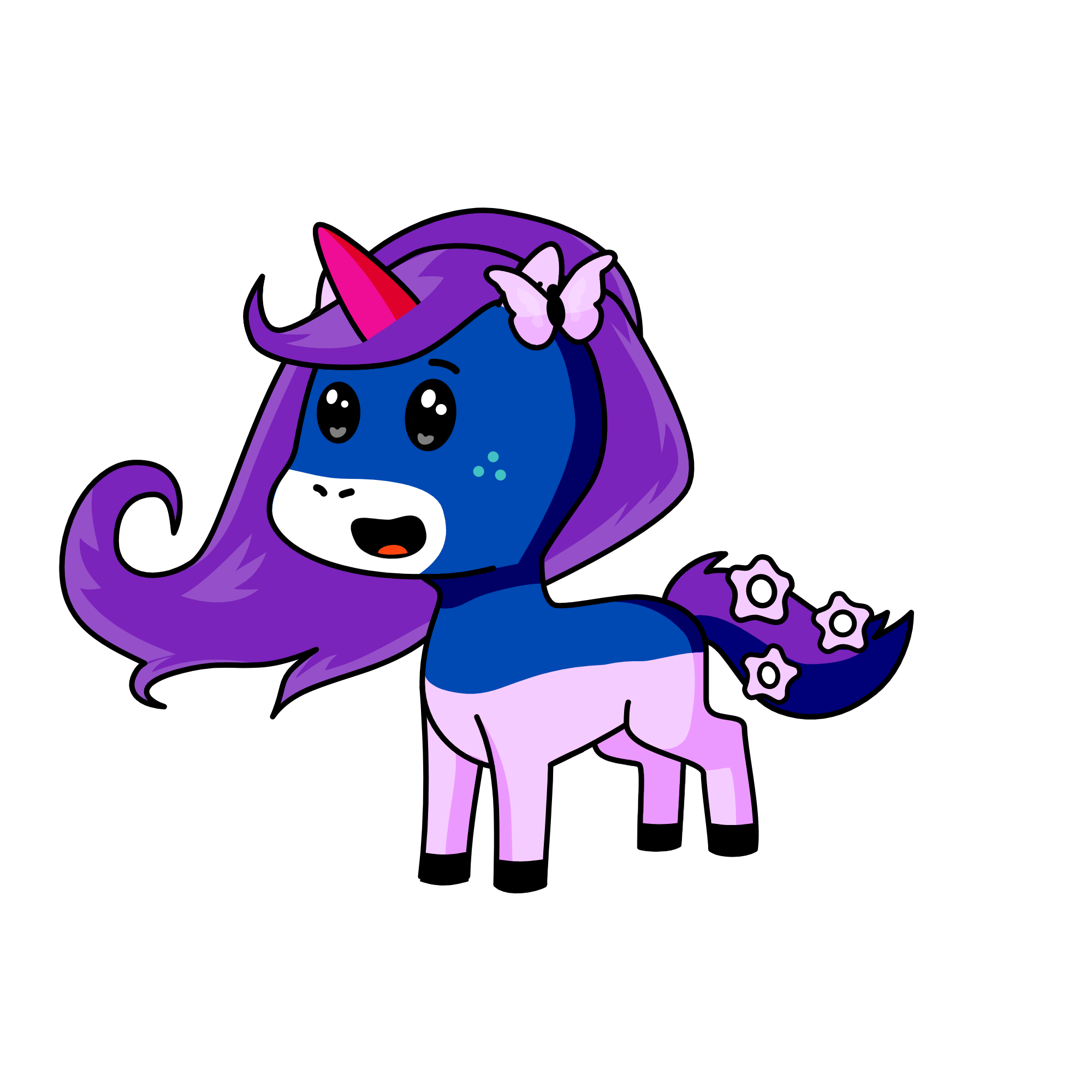 butterfly, the unicorn