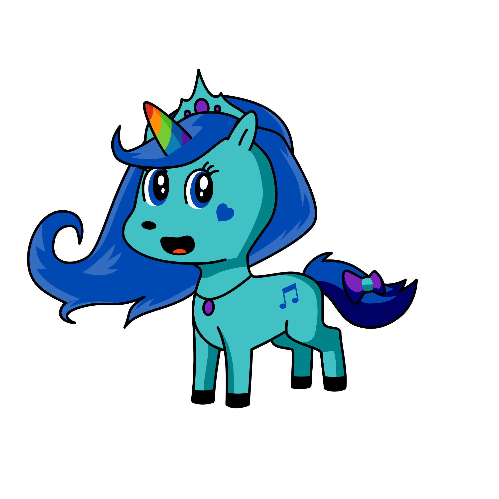 Ice princess, the unicorn