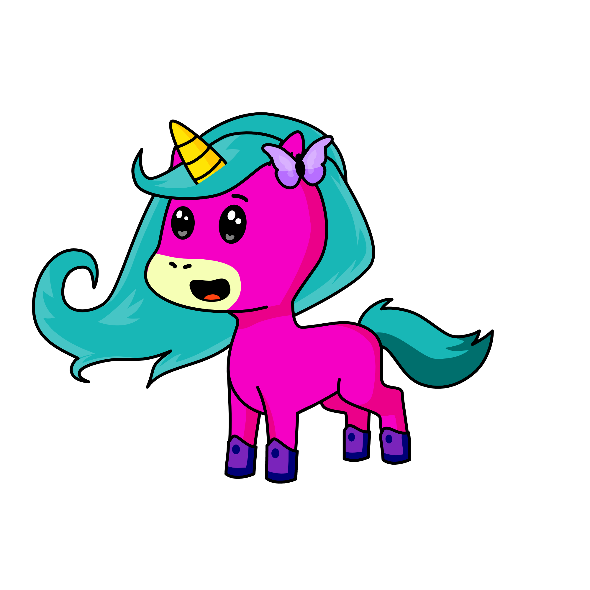 butterfly, the unicorn
