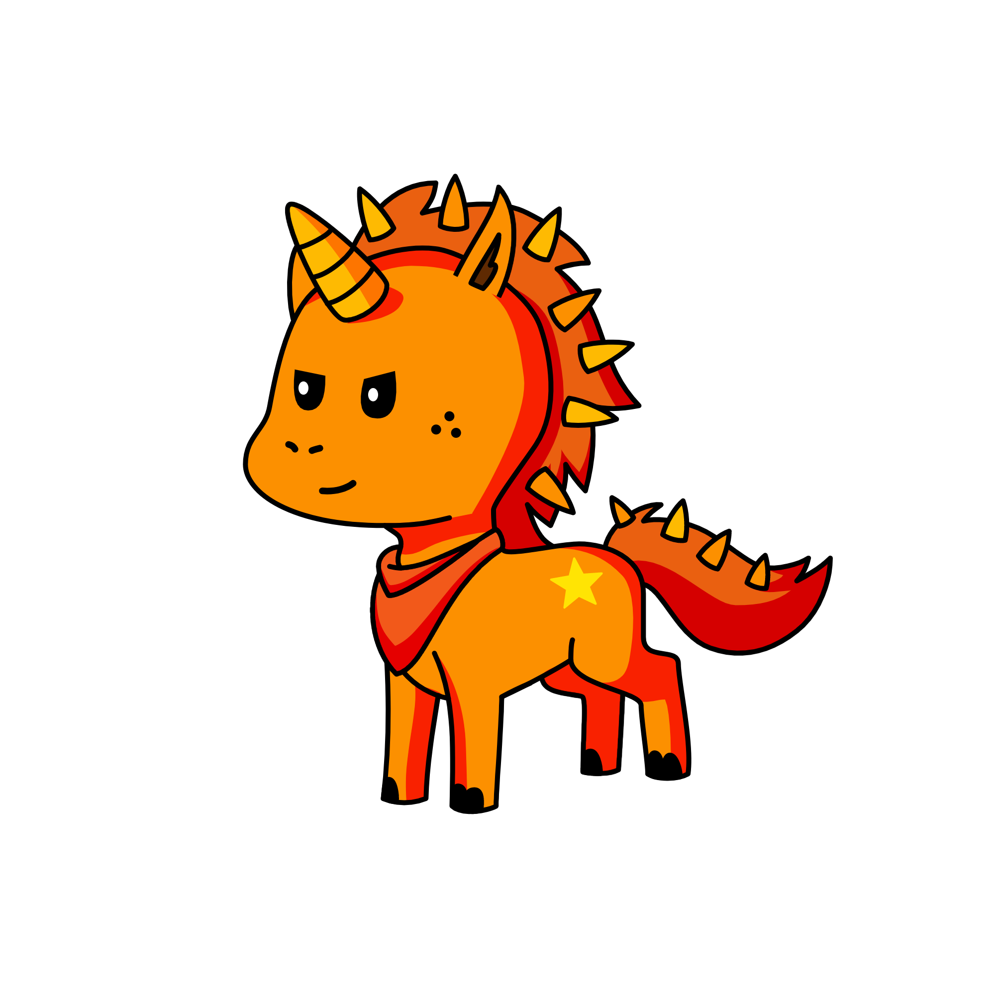 Orange, the unicorn