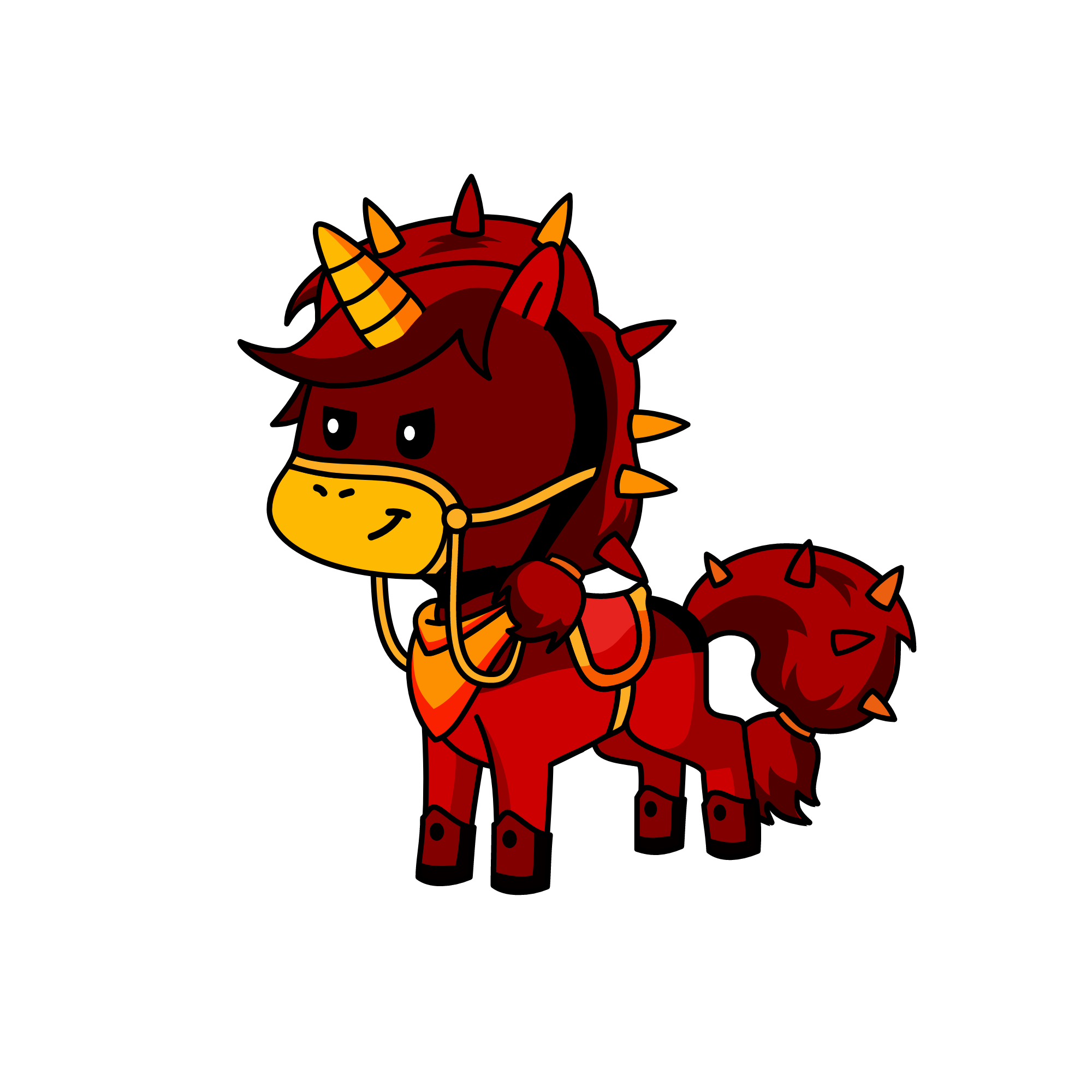 red, the unicorn