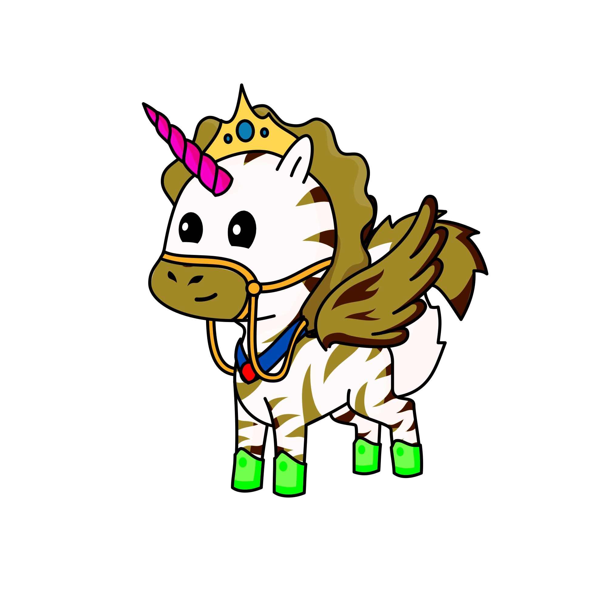 Prince Zebro, the unicorn