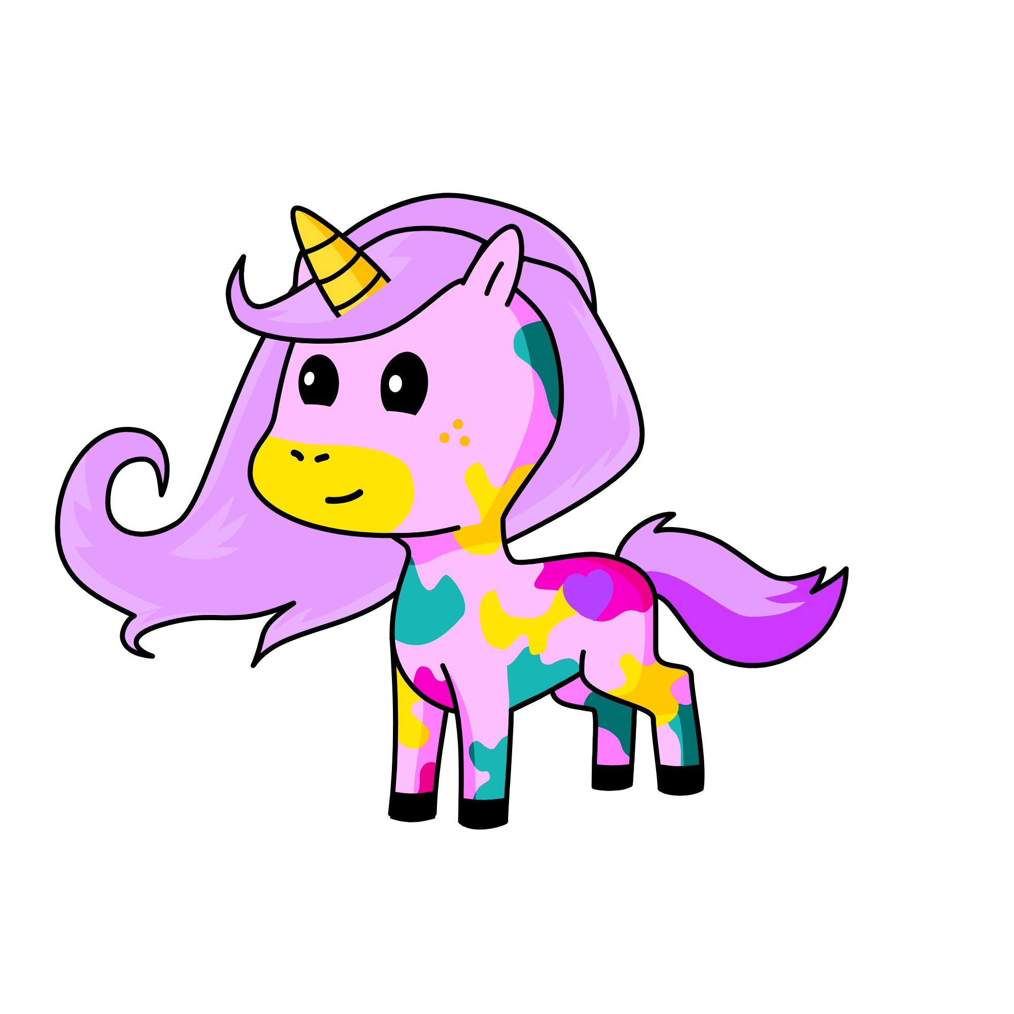rainbow cloud, the unicorn