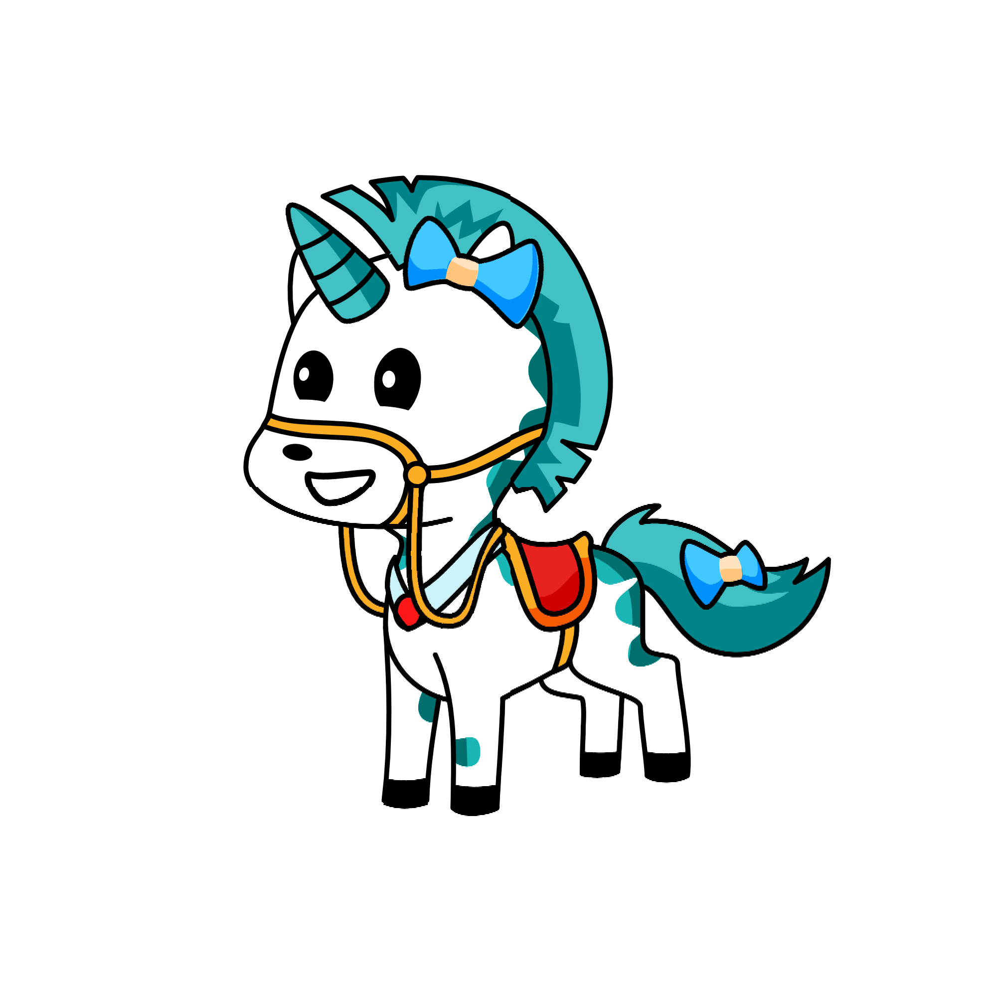 Blue, the unicorn