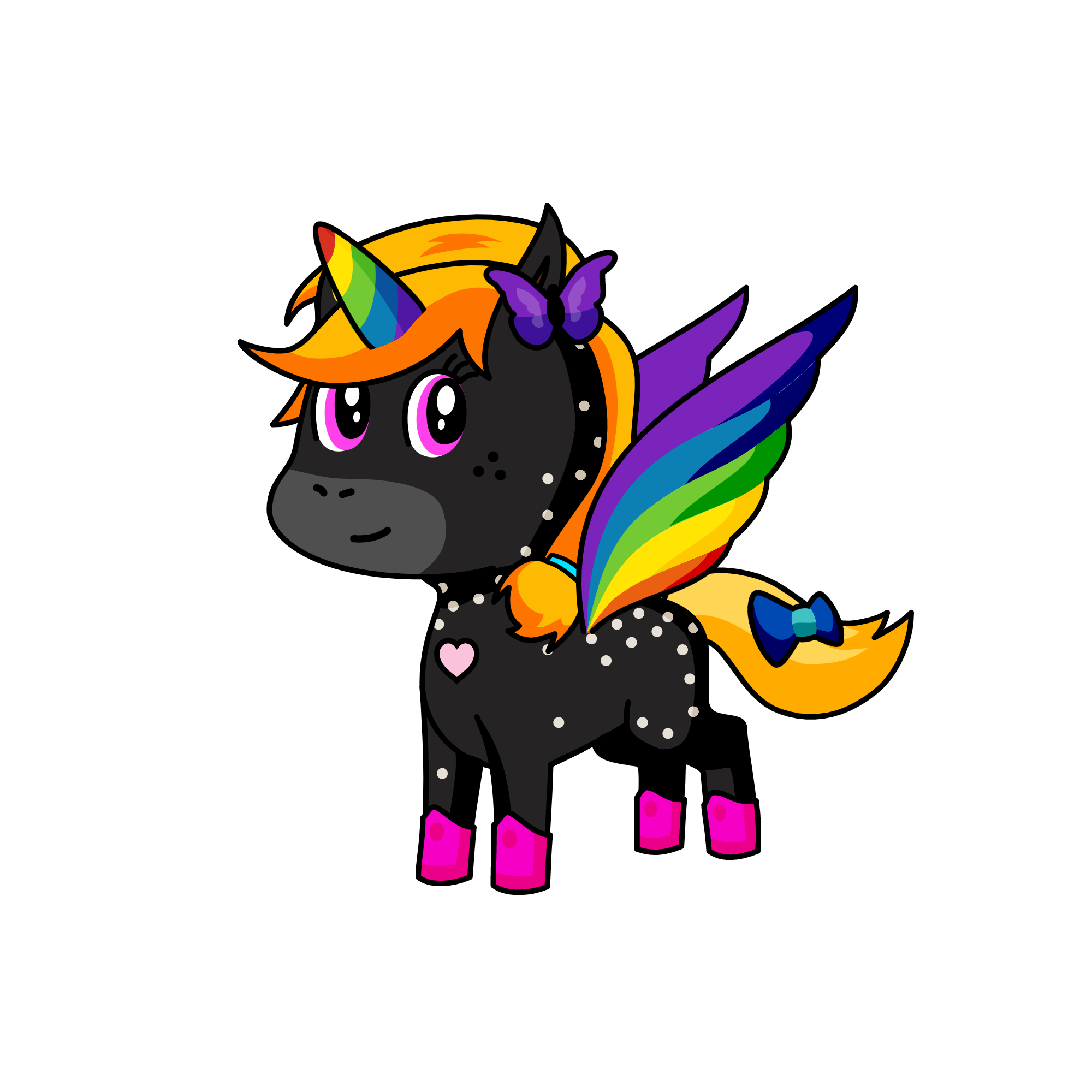 Blackie, the unicorn
