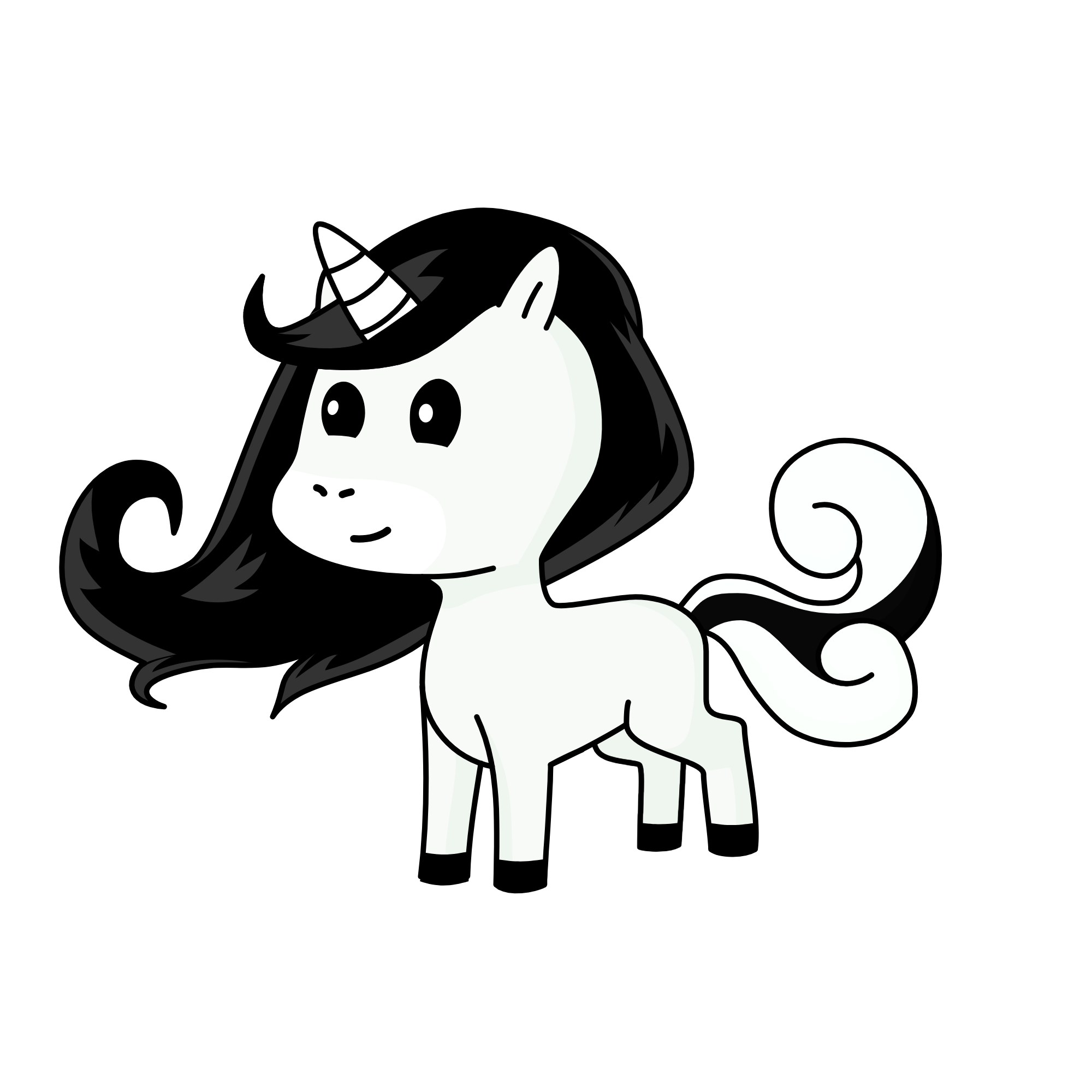 back, the unicorn