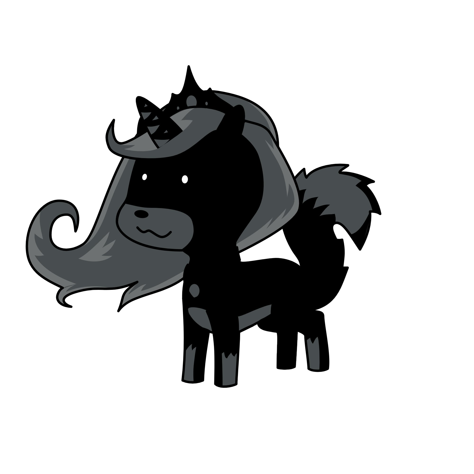 The black shadow wispier, the unicorn