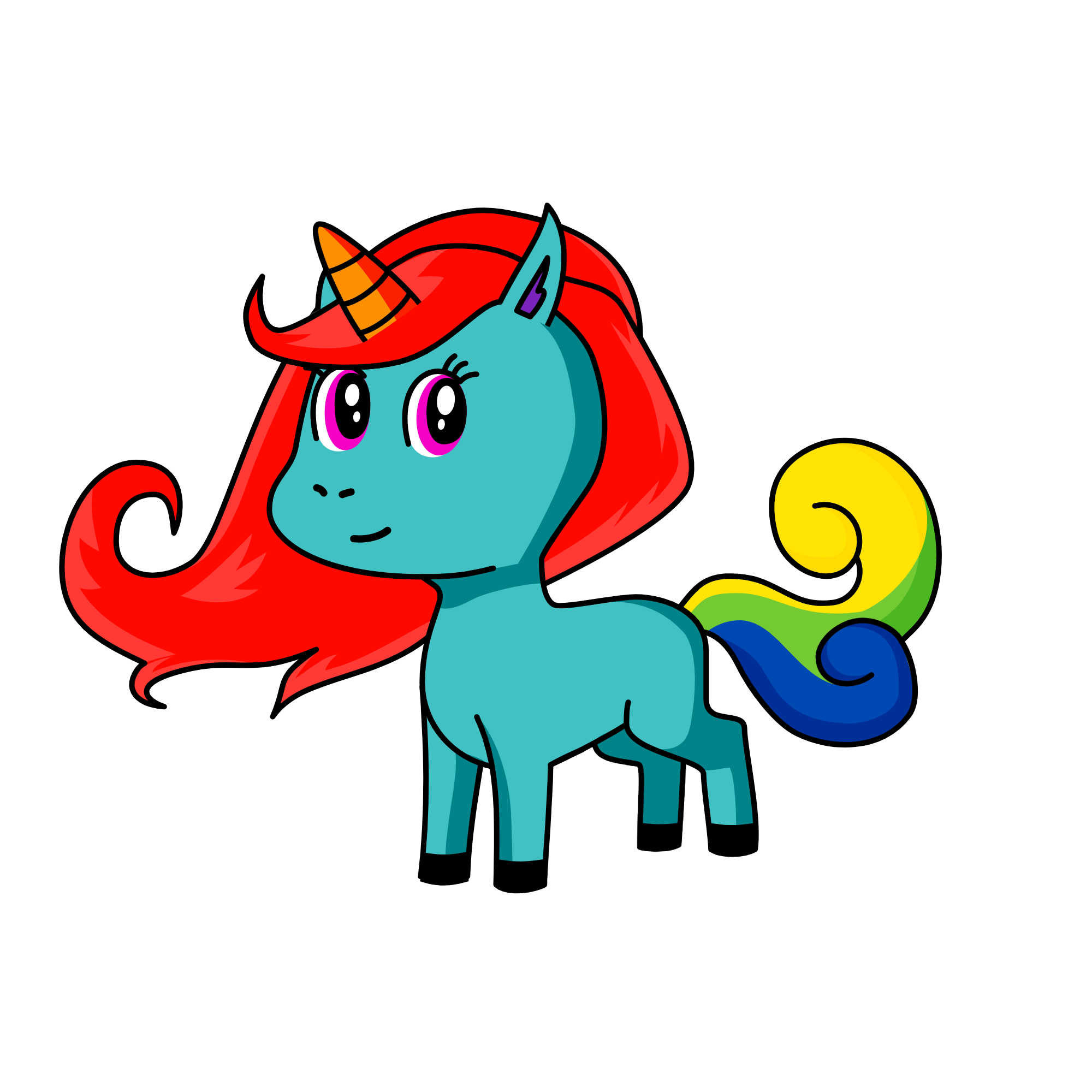 Rainbow Dash, the unicorn