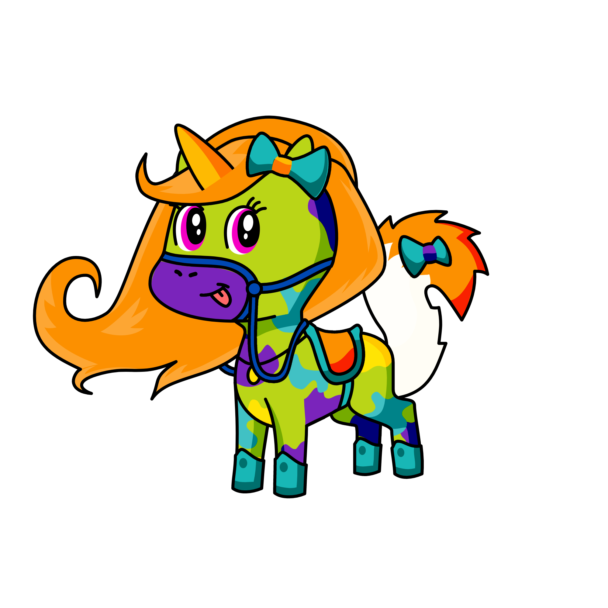 Rainbow, the unicorn