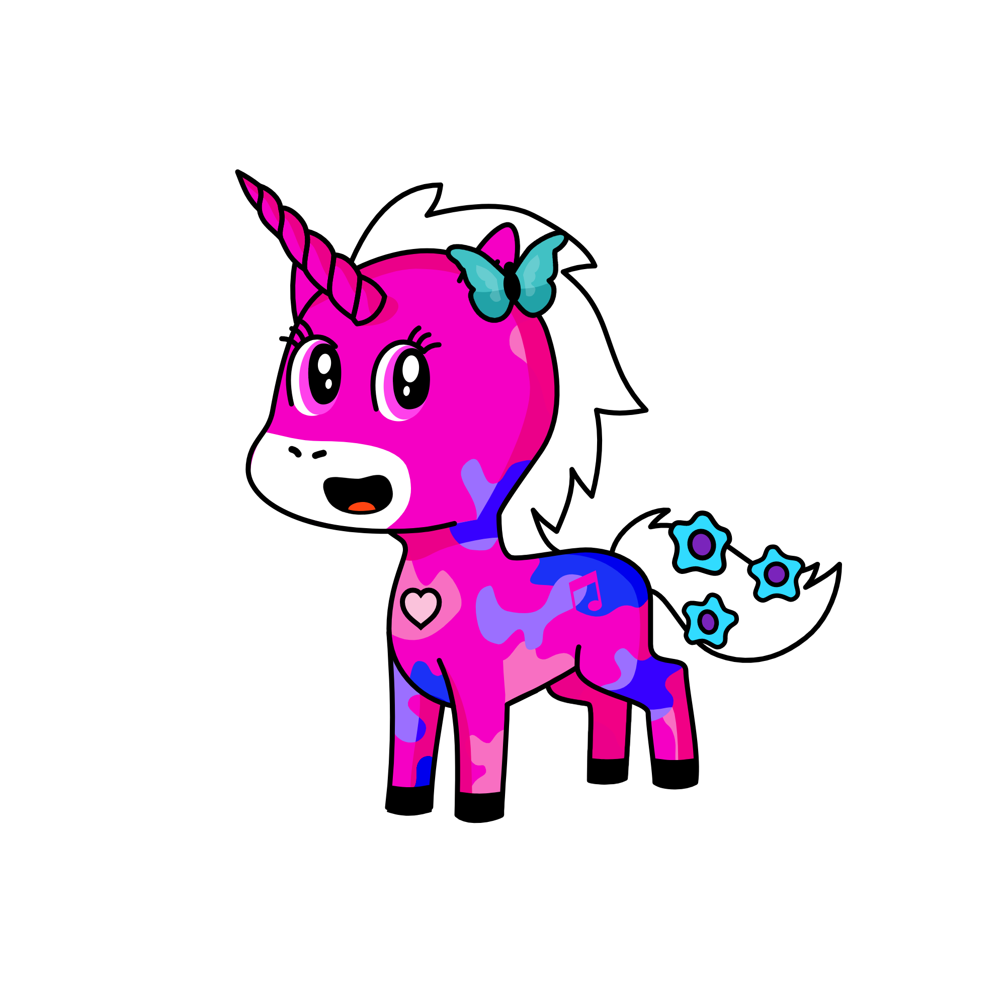 Unicute, the unicorn