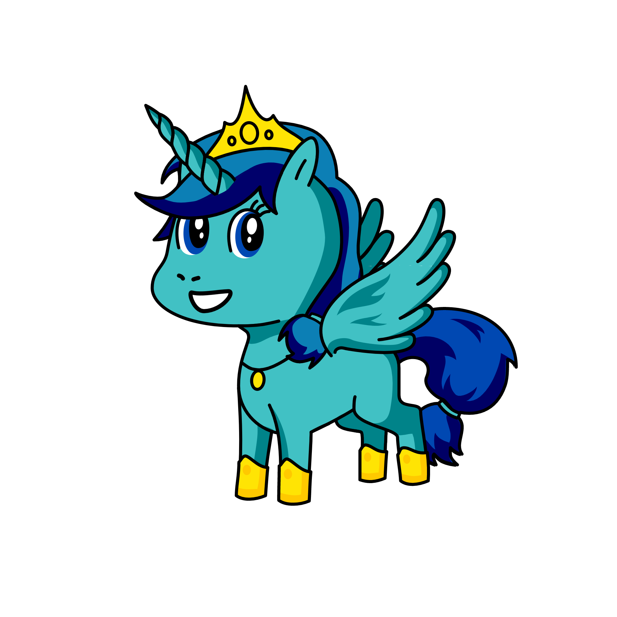 Hm...the moon looks really round and full!, the unicorn