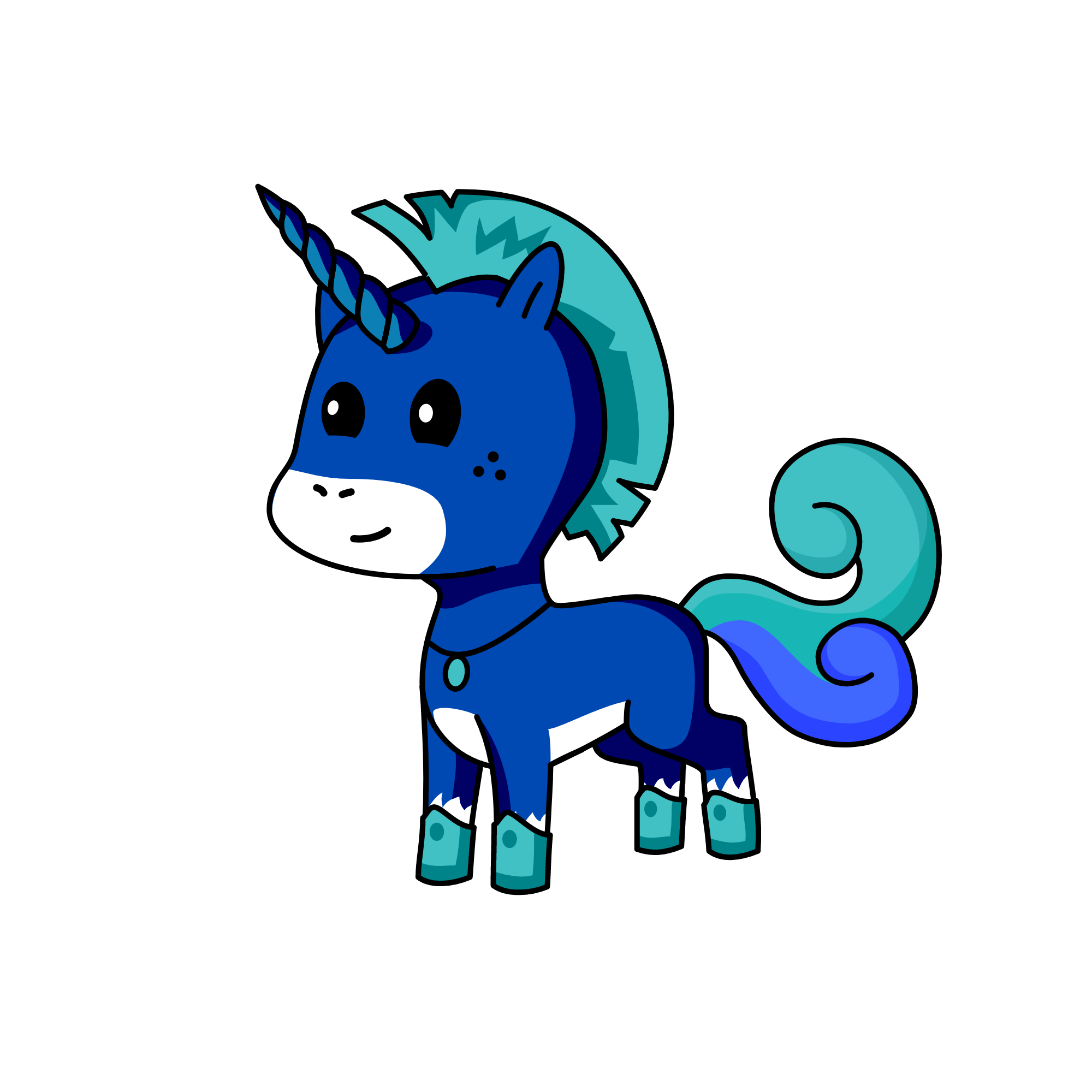 blueberry, the unicorn