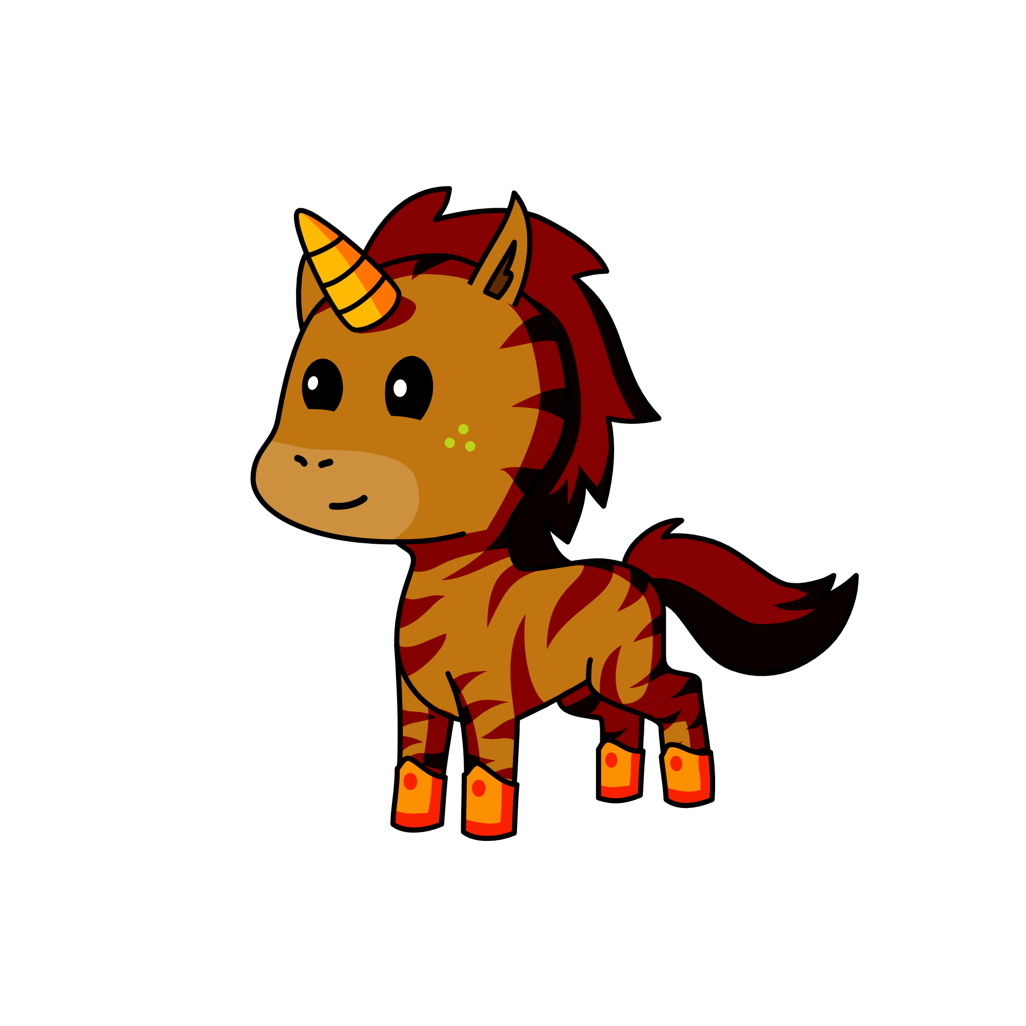 caramel , the unicorn