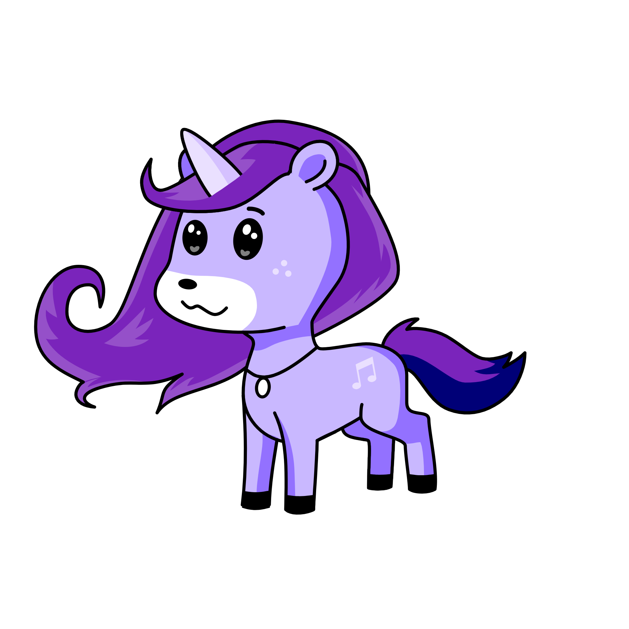 Purple ( dedicated to my friend Laasya ), the unicorn