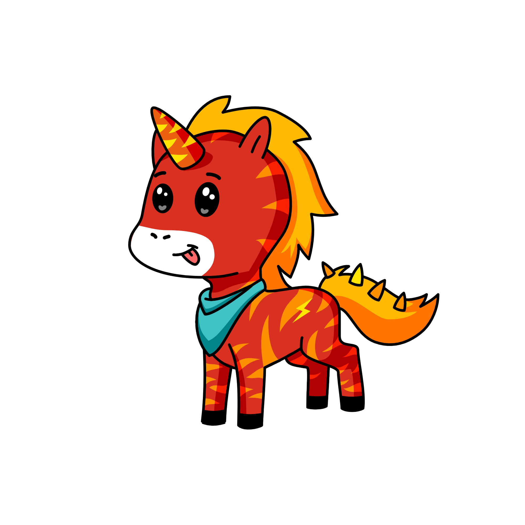 flame dash, the unicorn