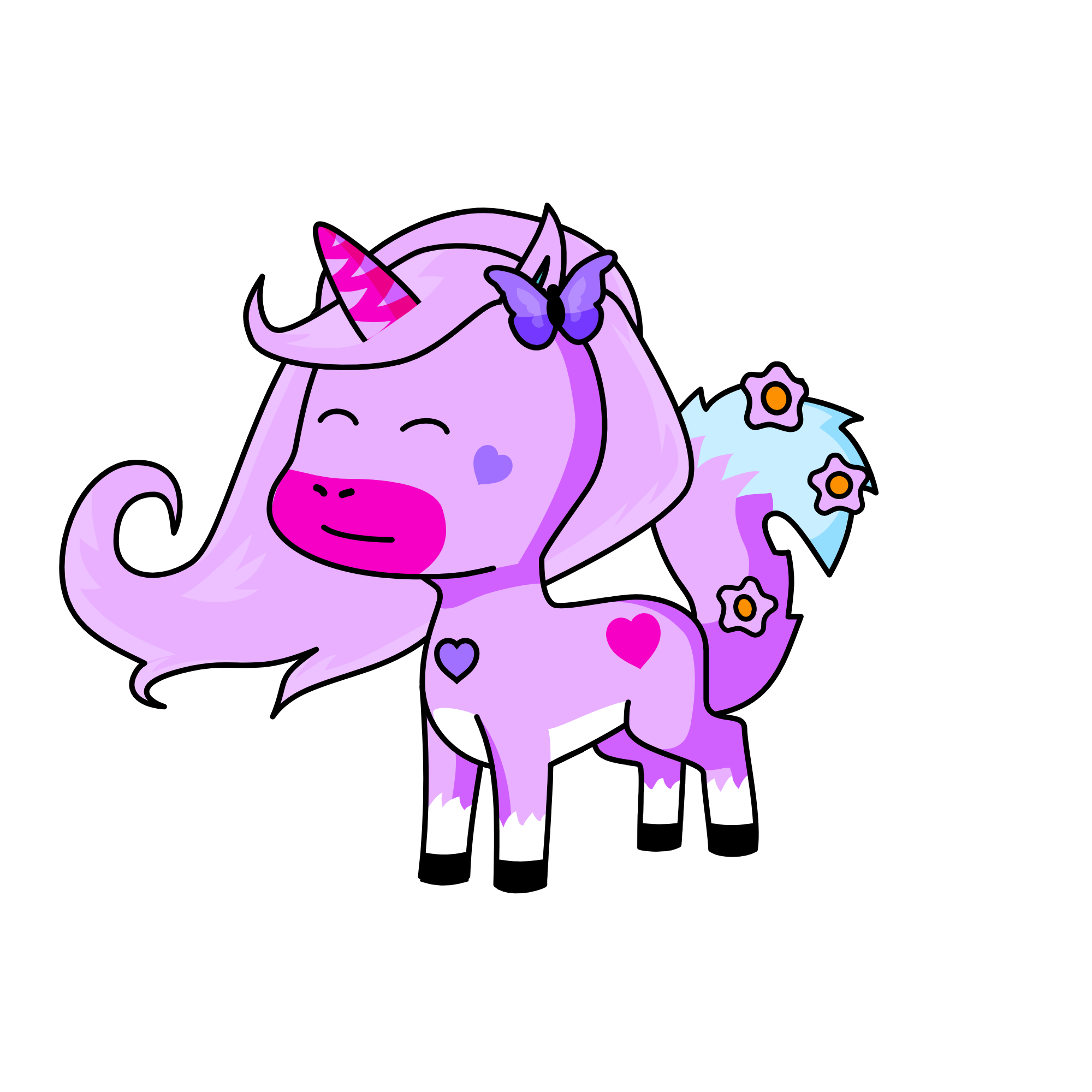 butterfly, the unicorn