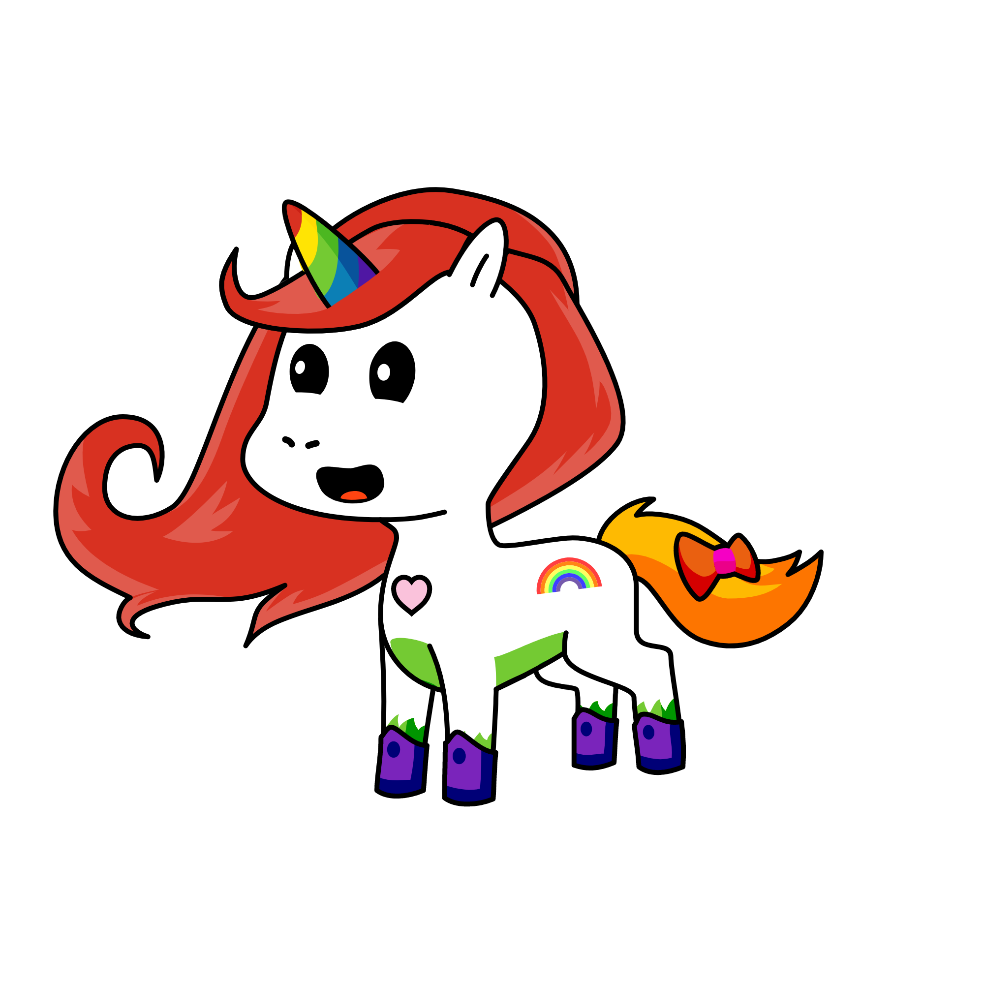 Rainbow, the unicorn