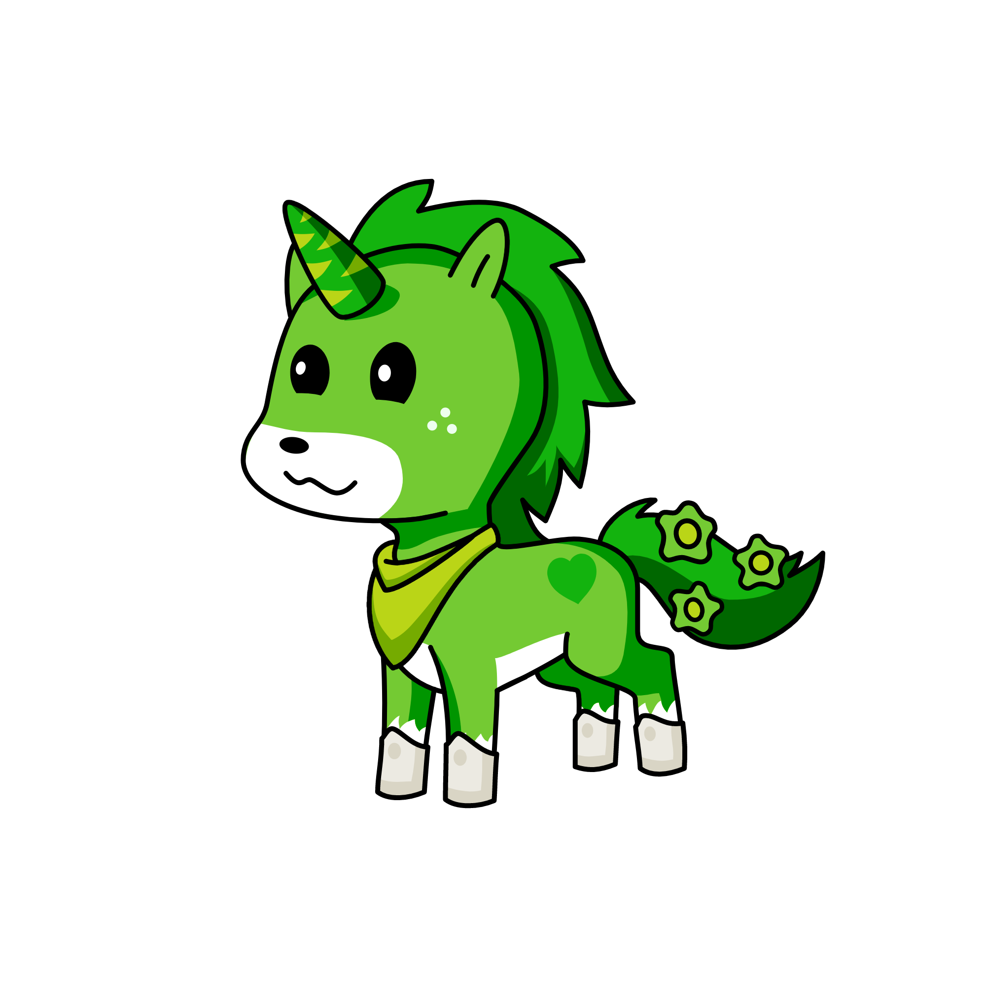 greeny, the unicorn