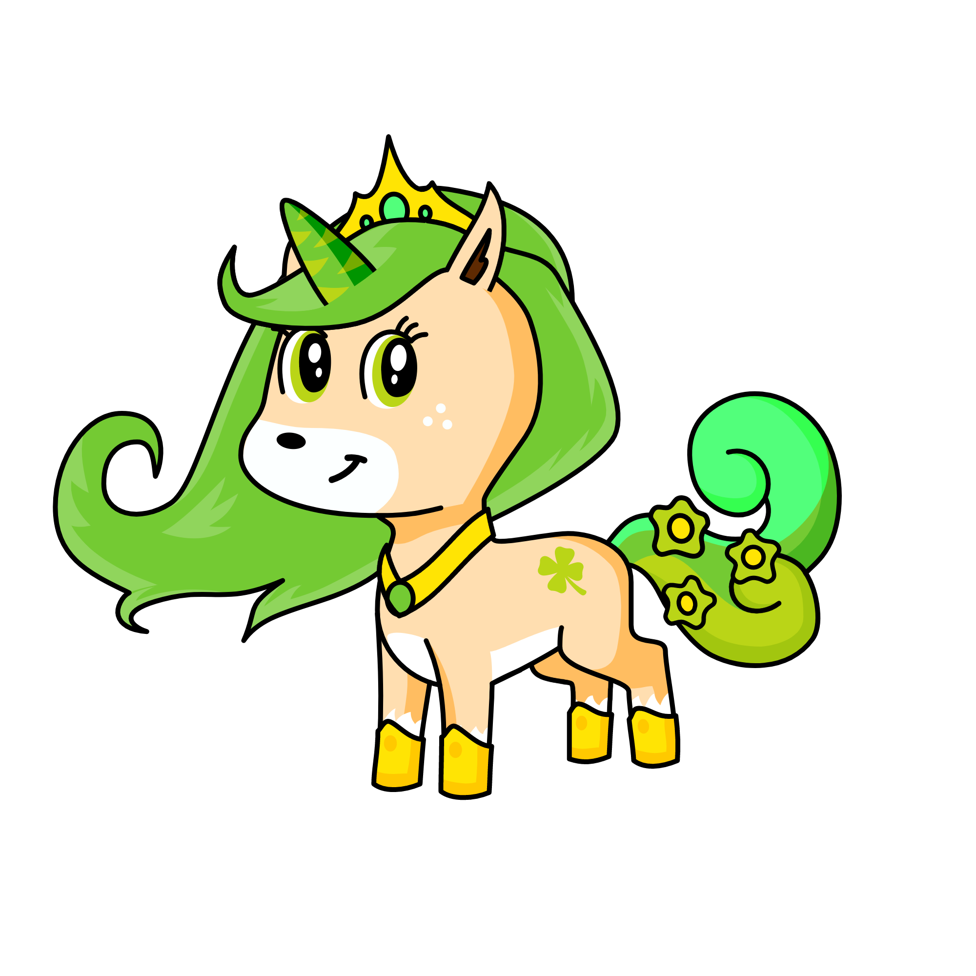 Queen grass or animals, the unicorn