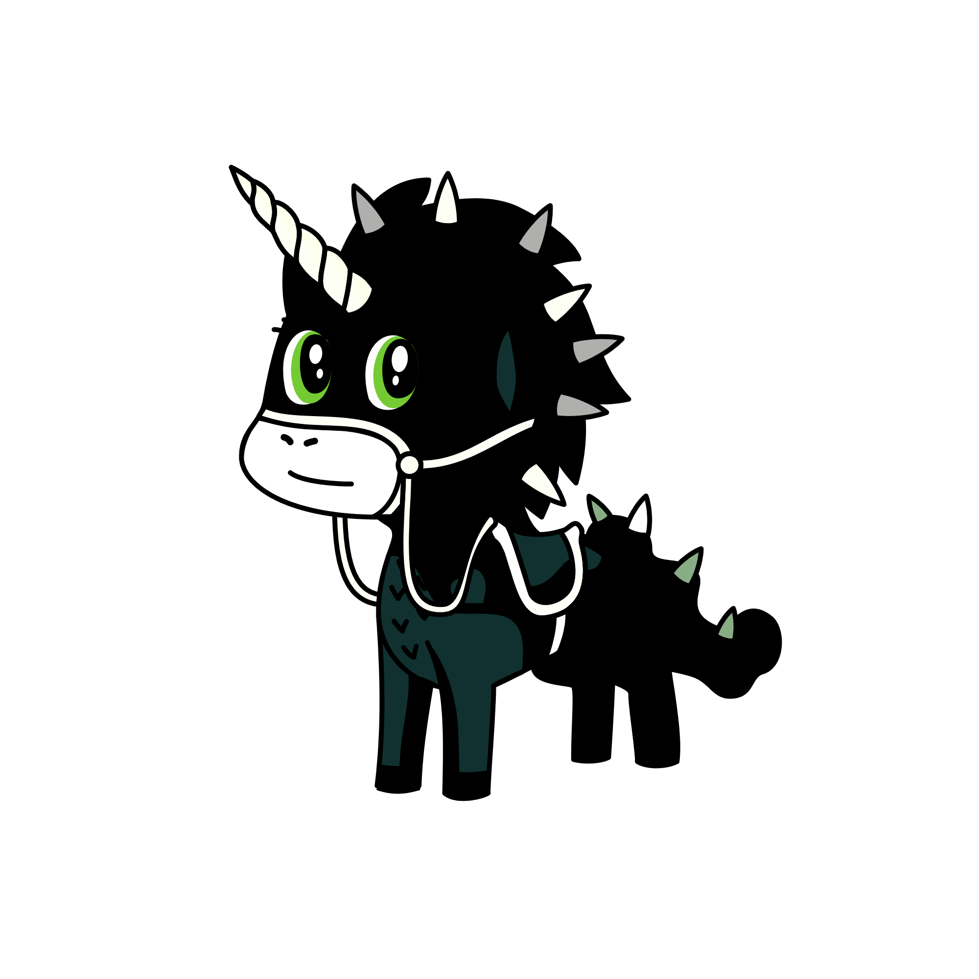 Nighttime , the unicorn