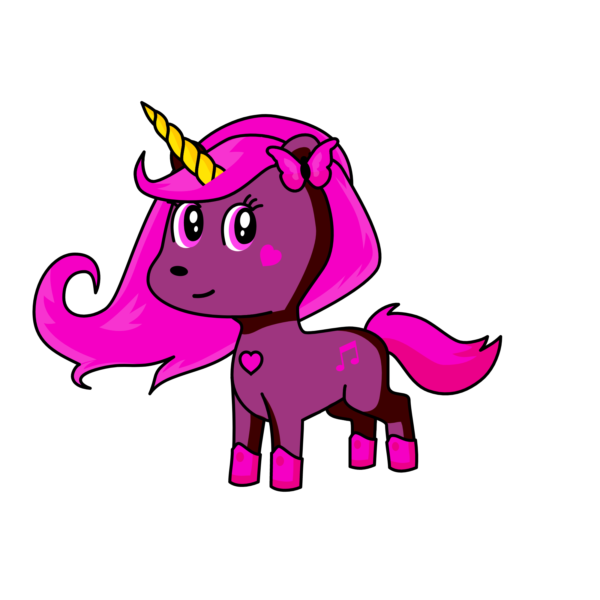 pink, the unicorn