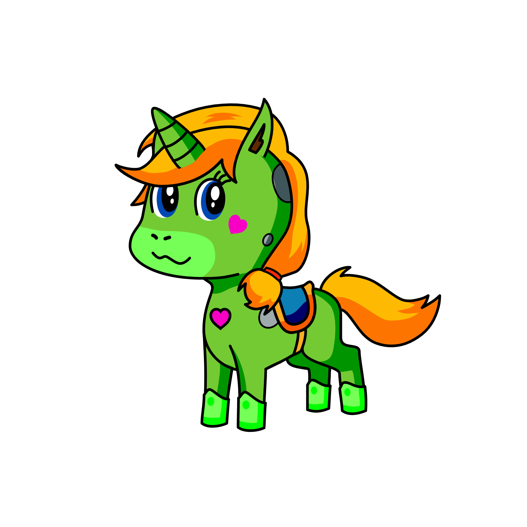 Emerald, the unicorn