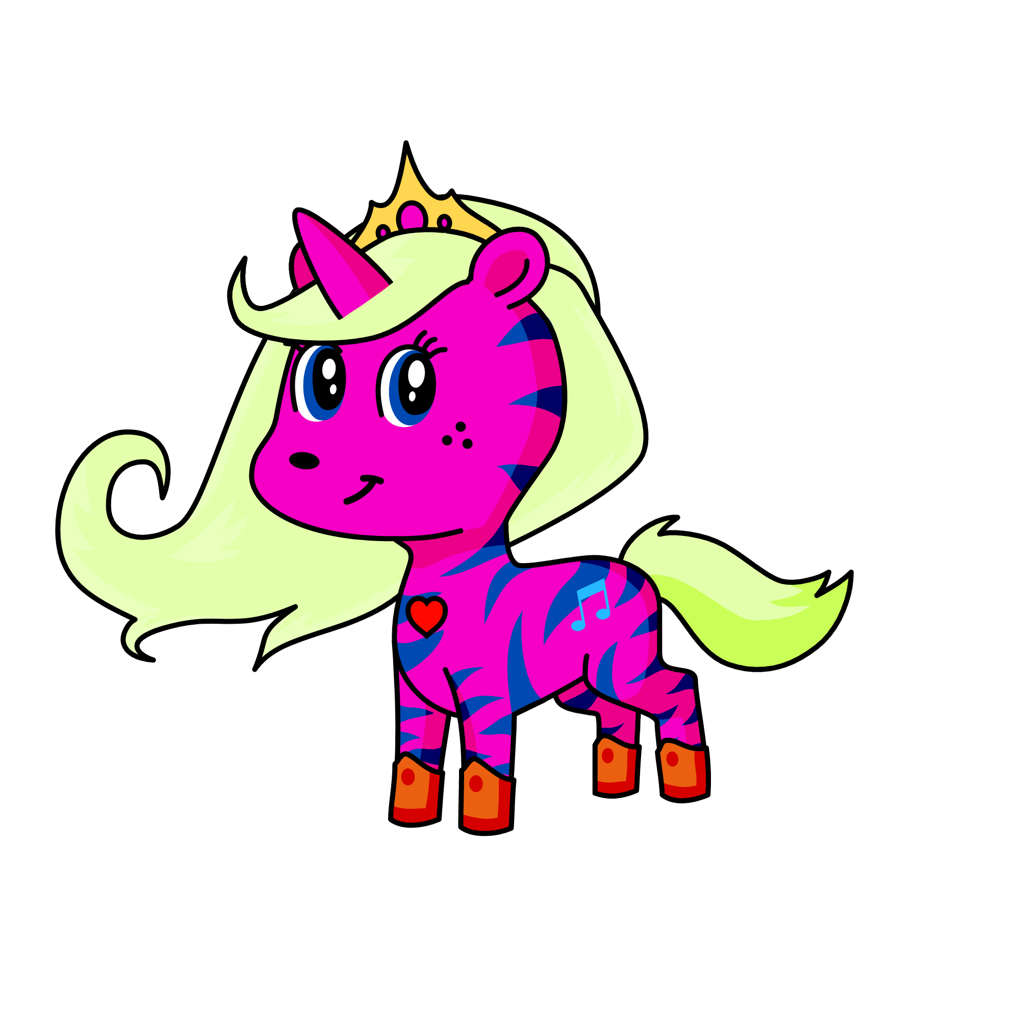 cuite girl, the unicorn